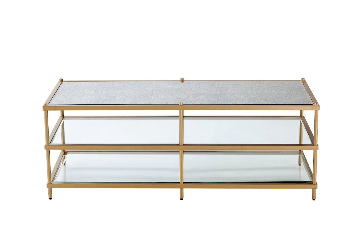 CVFZR5270  Gold Metal Square Coffee Table( Crestview  ) - Image 4