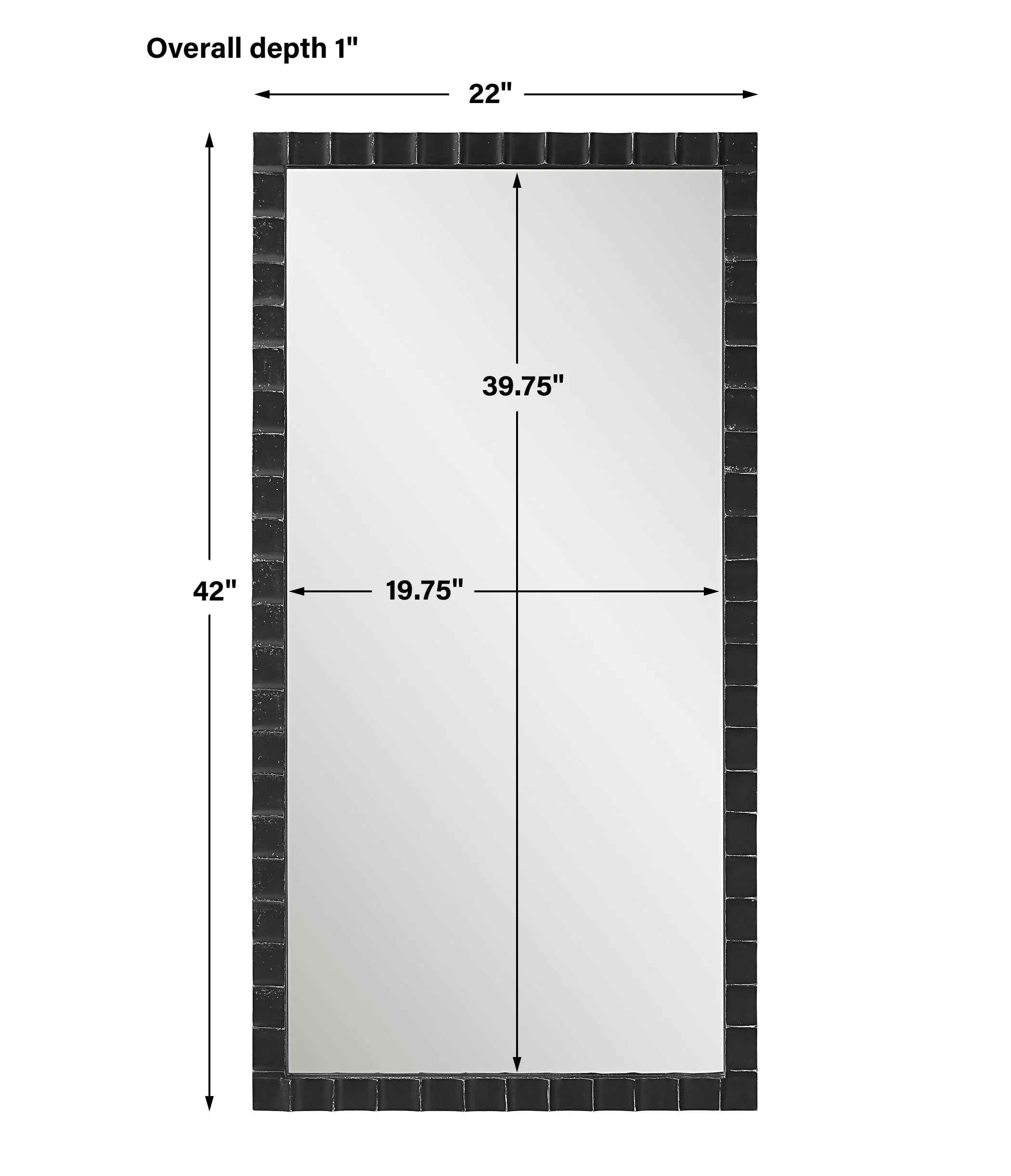 Dandridge Mirror, Black - Image 3