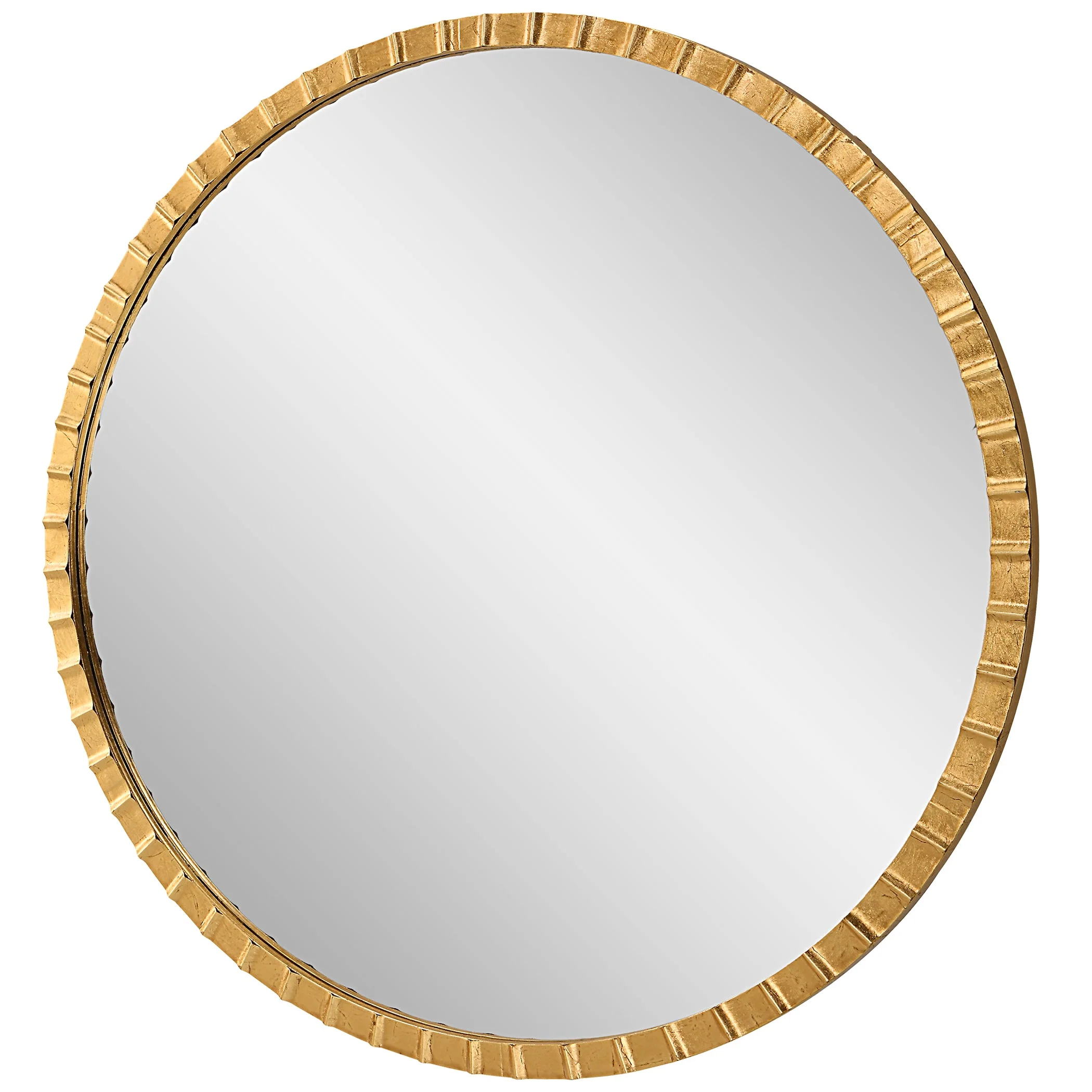 Dandridge Round Mirror, Gold - Image 5