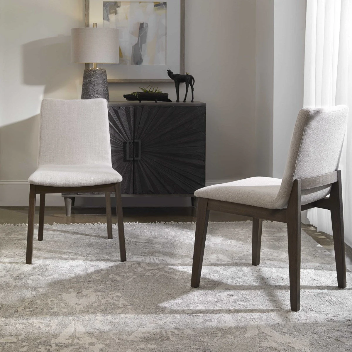 Delano Armless Chair, Walnut - Image 2