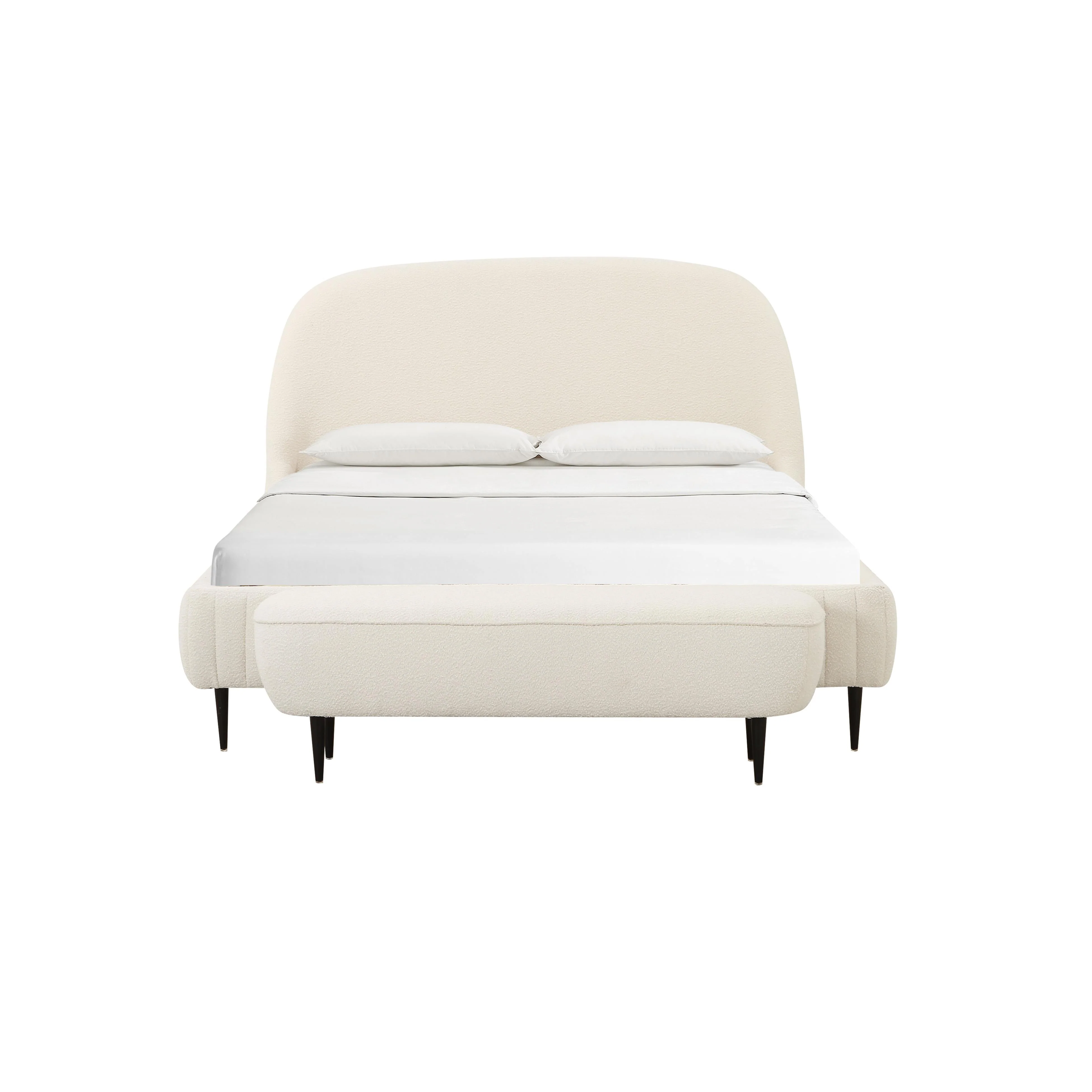 Denise Cream Boucle Bed in Queen - Image 5