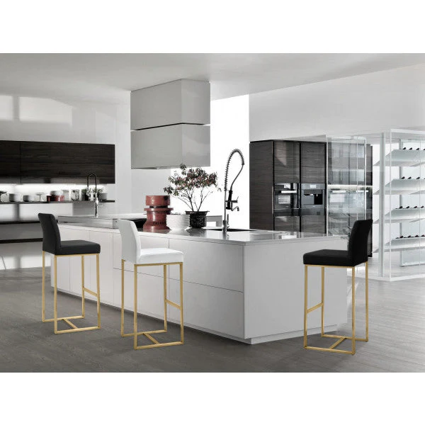 Denmark Black Gold Steel Barstool - Image 2