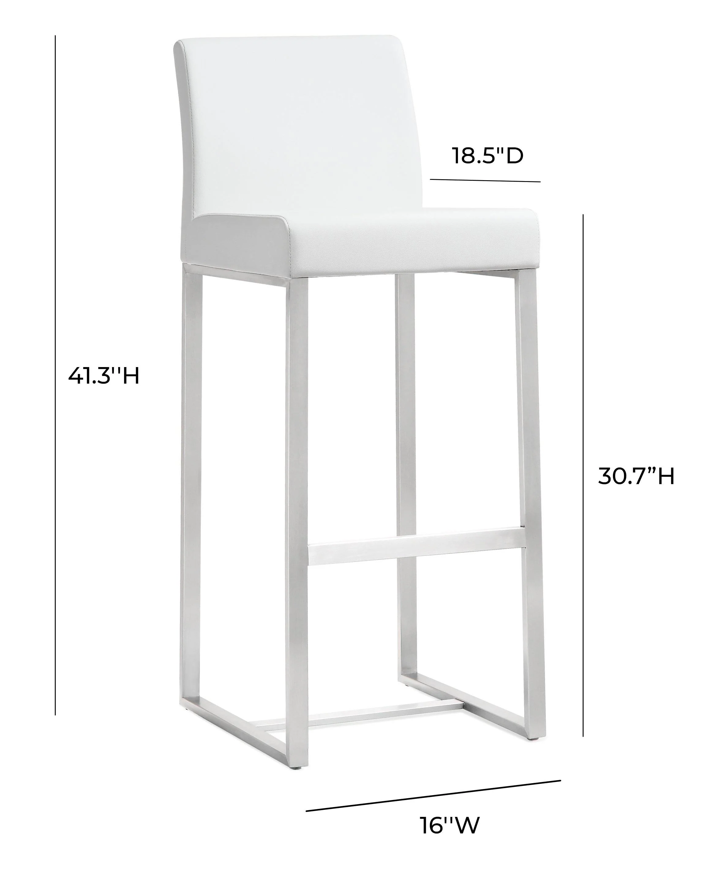 Denmark White Steel Barstool - Image 9