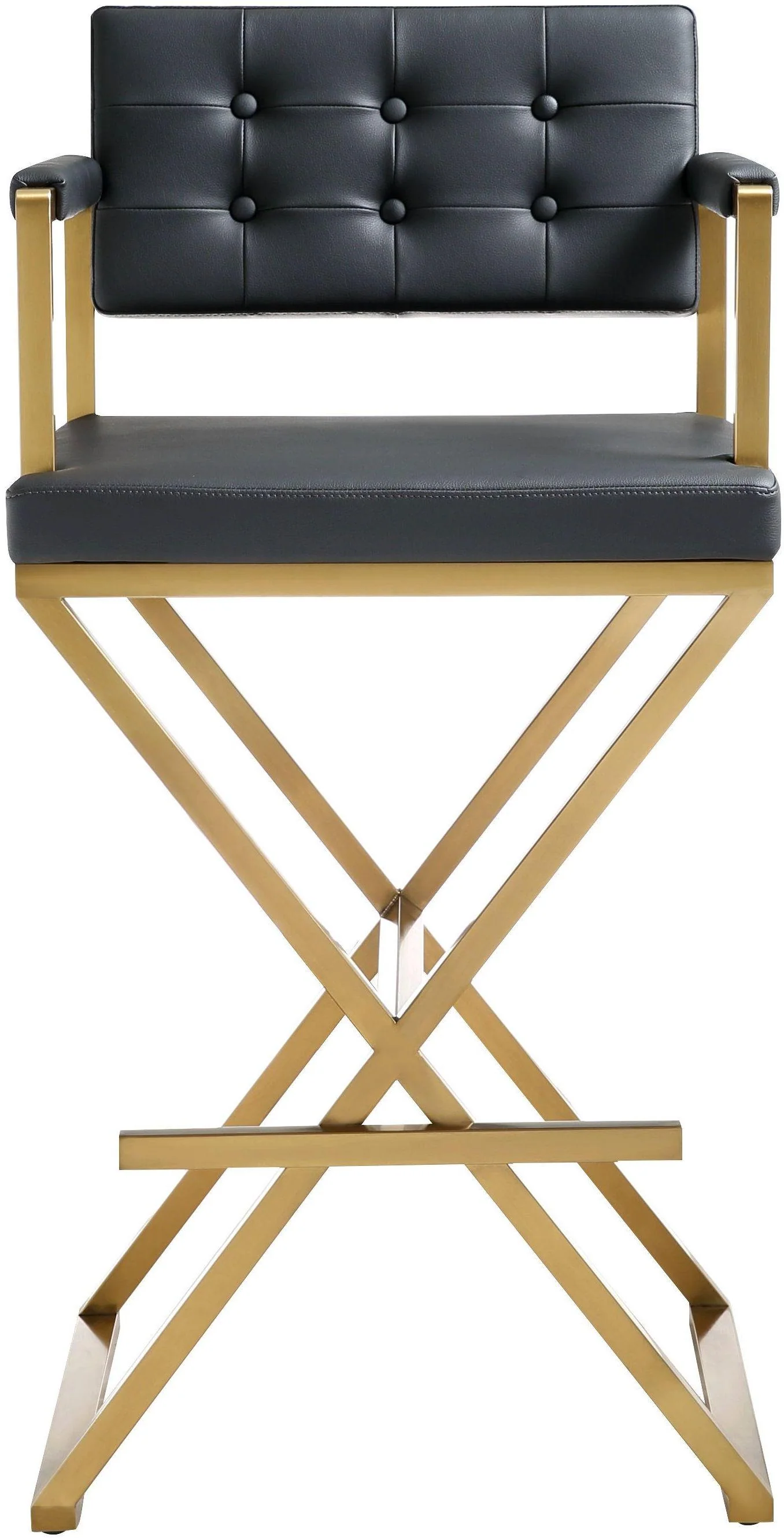Director Black Gold Steel Barstool - Image 3