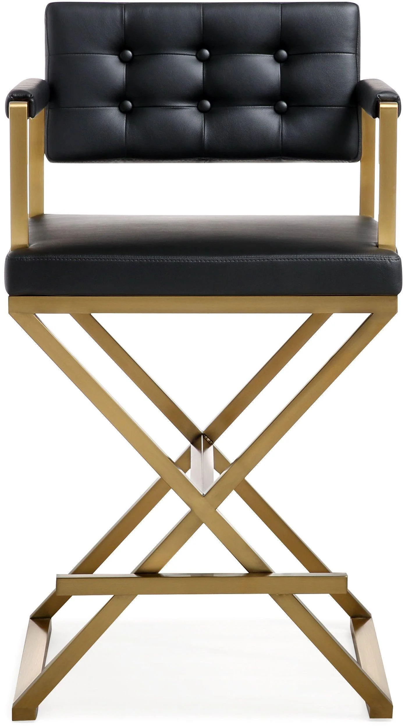 Director Black Gold Steel Counter Stool - Image 3