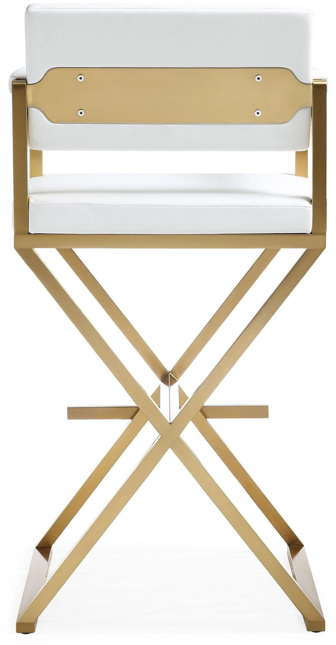 Director White Gold Steel Barstool - Image 5