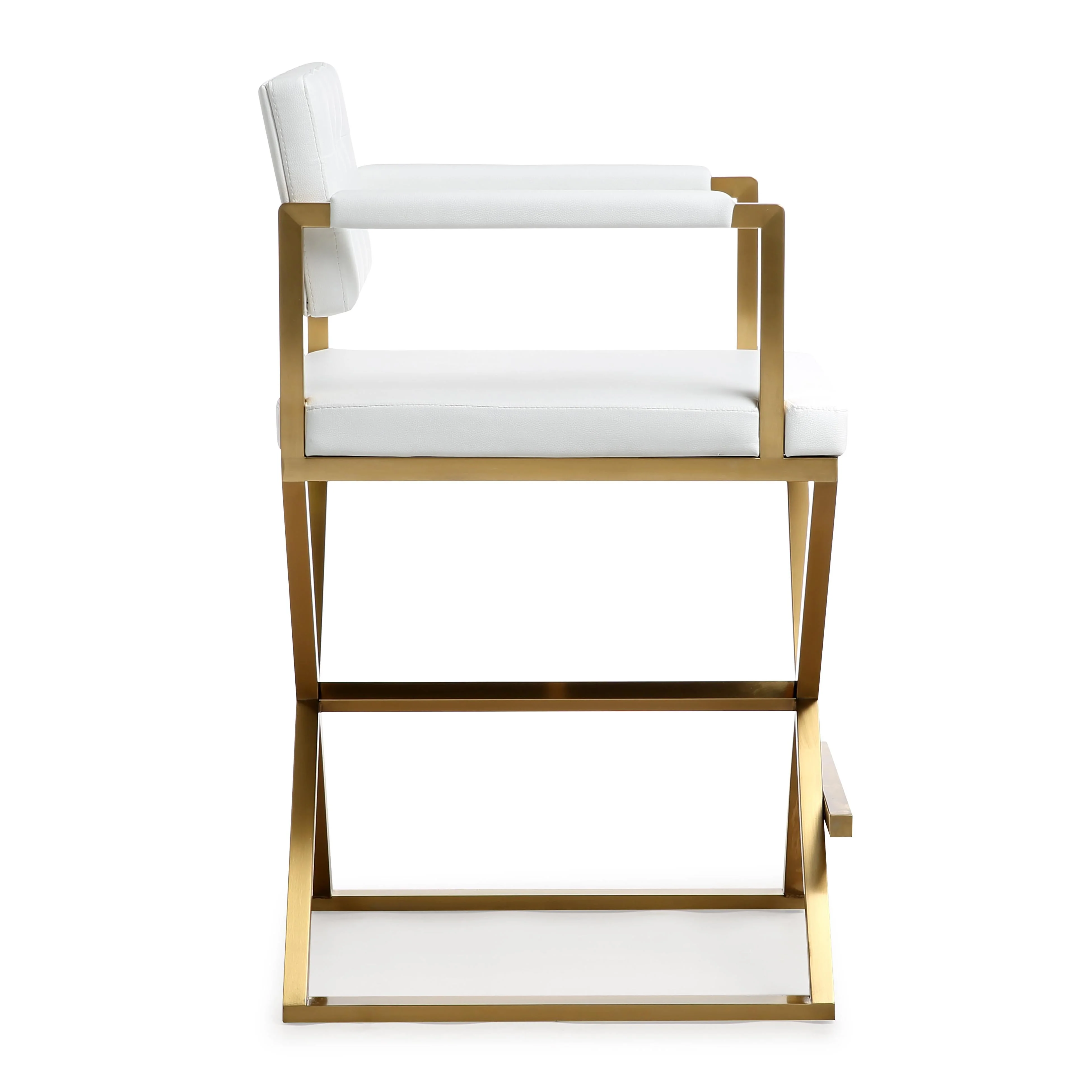 Director White Gold Steel Counter Stool - Image 4