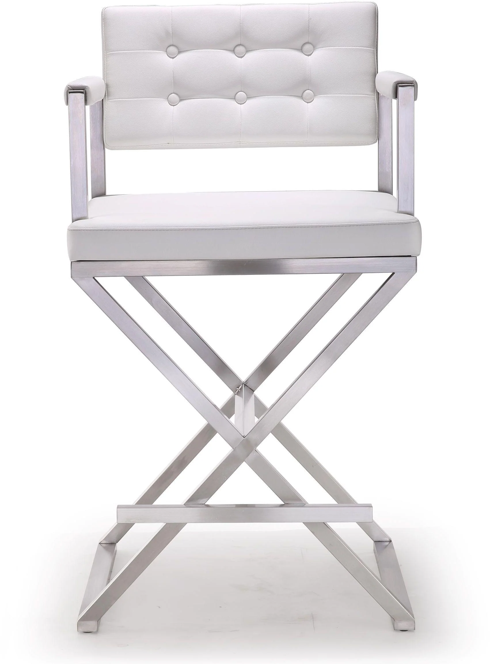 Director White Steel Counter Stool - Image 3