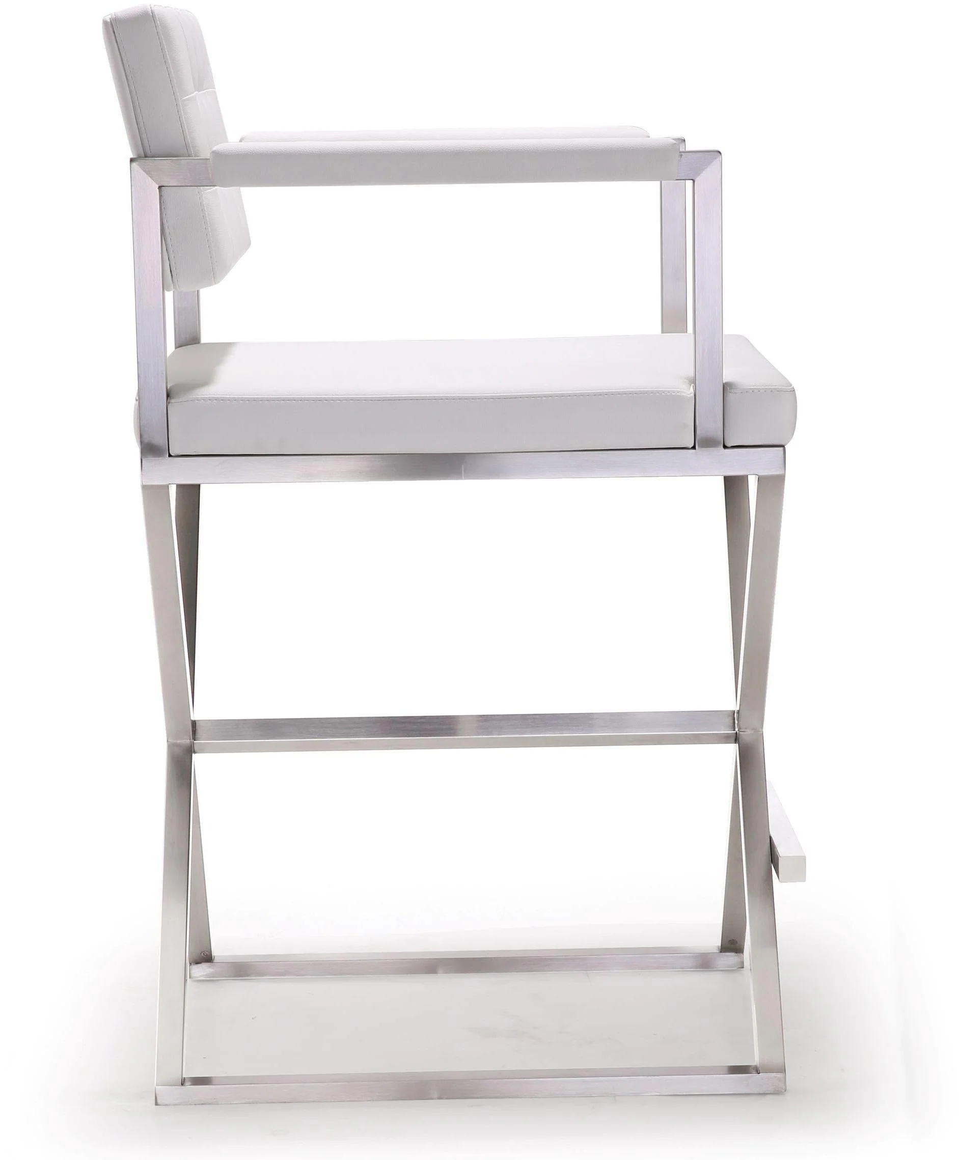 Director White Steel Counter Stool - Image 4