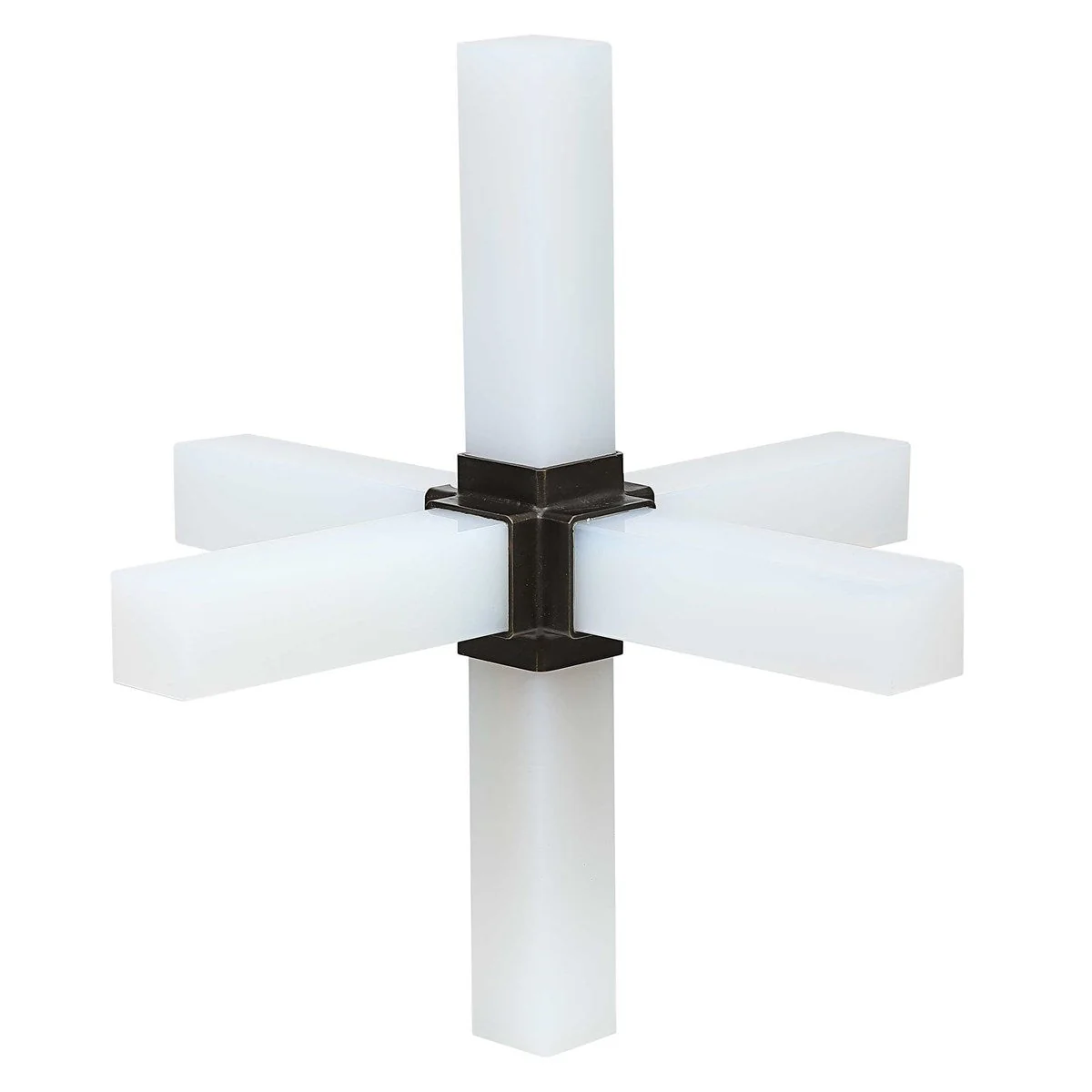 Double Cross Sculpture, Opaline Crystal - Image 3