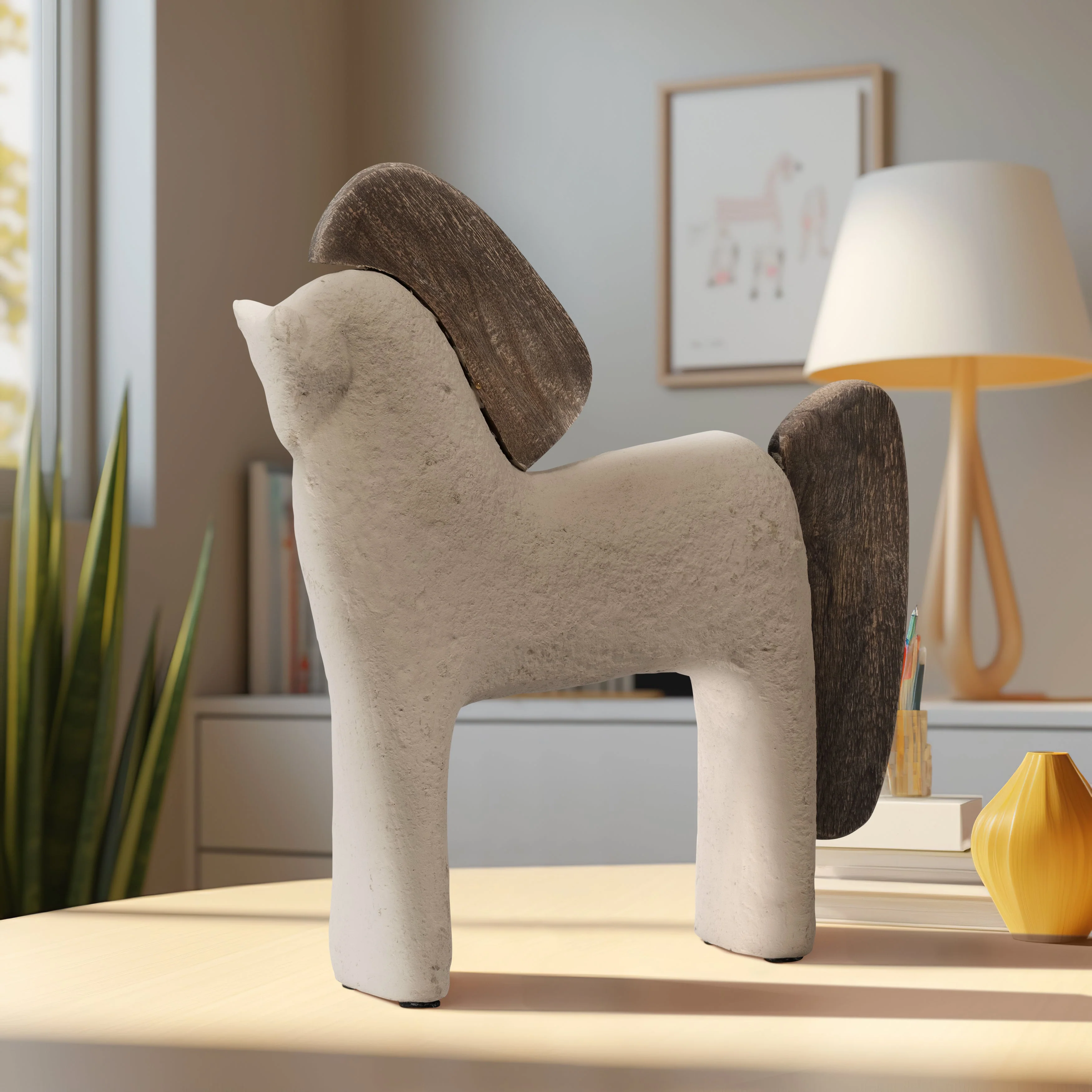 Ecomix, 12" Horse Deco, Ivory - Image 22