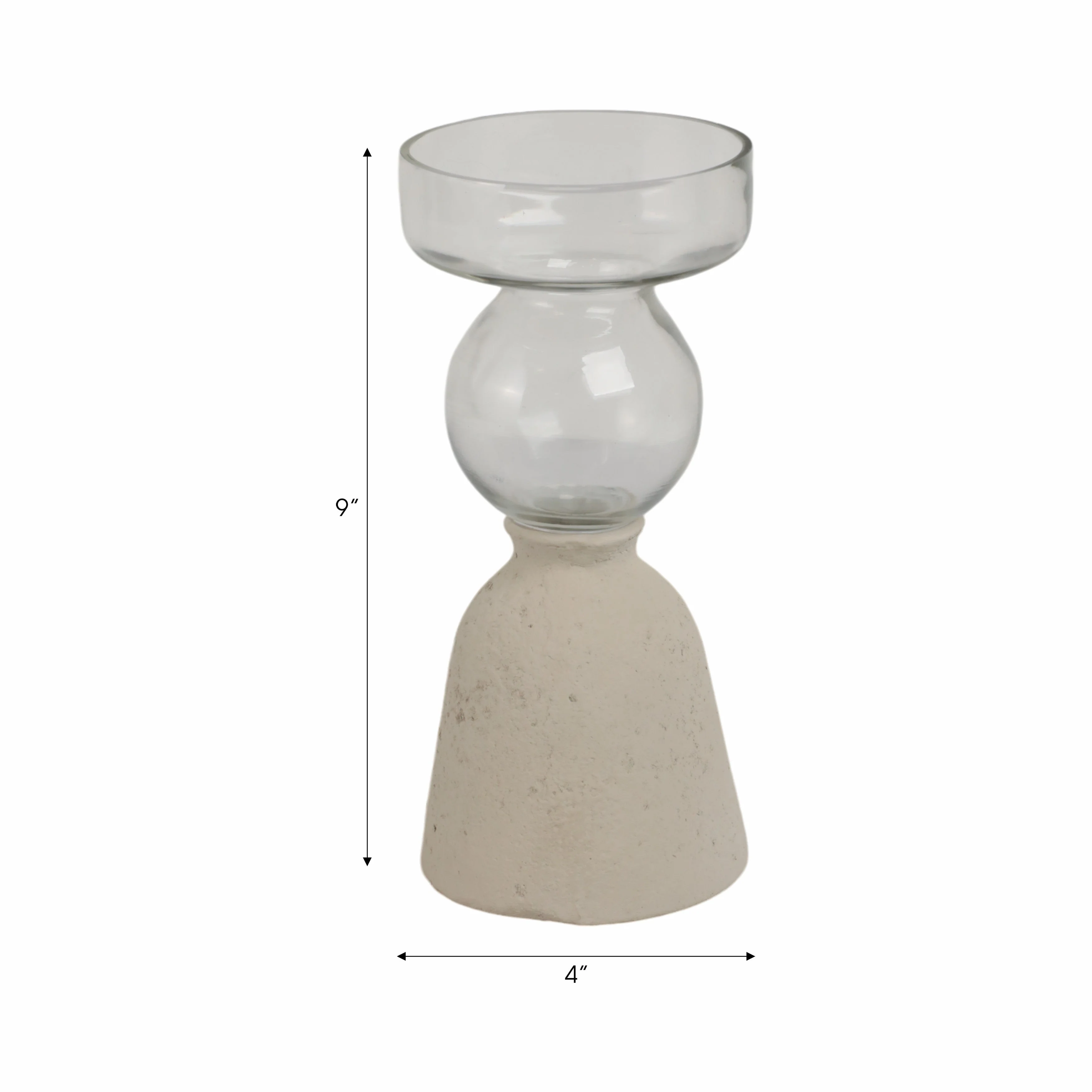 Ecomix/glass, 9" Vase, Ivory - Image 10