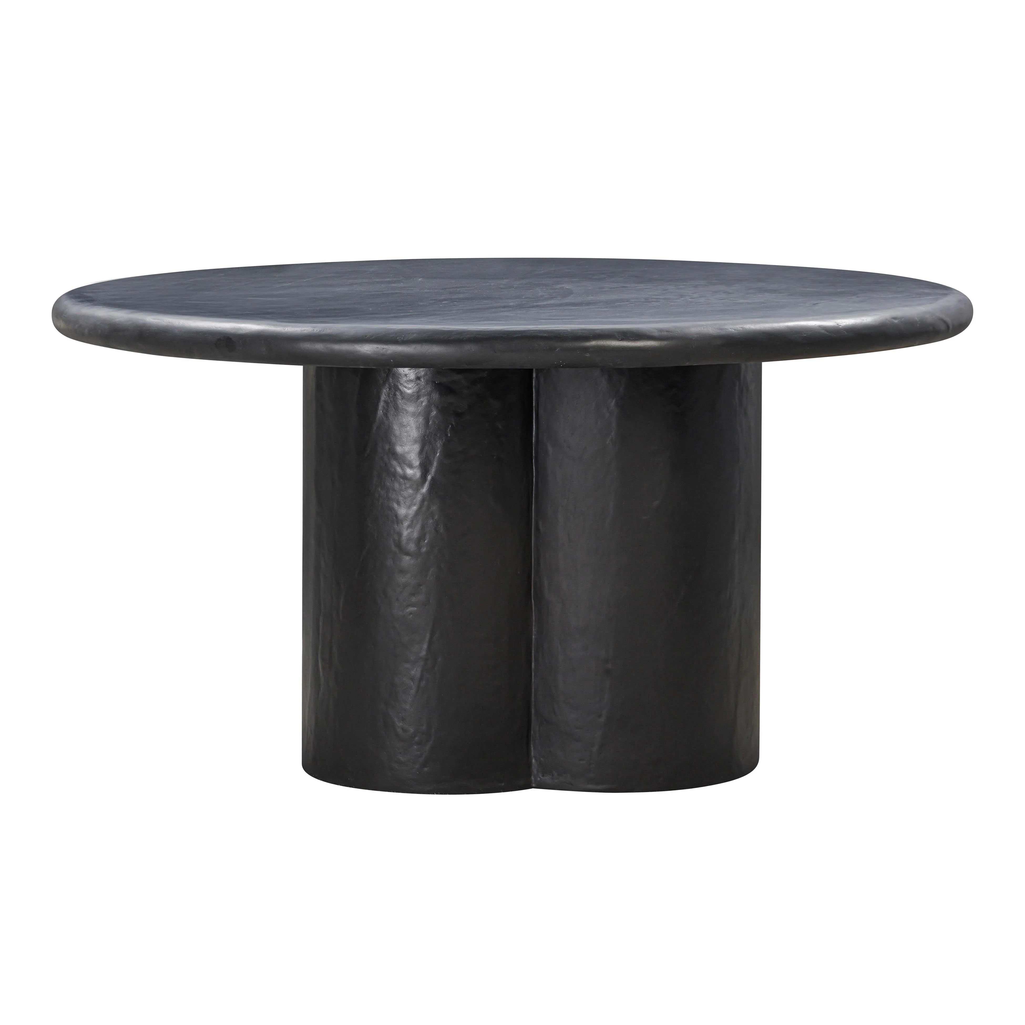 Elika Black Faux Plaster Round Dining Table - Image 4