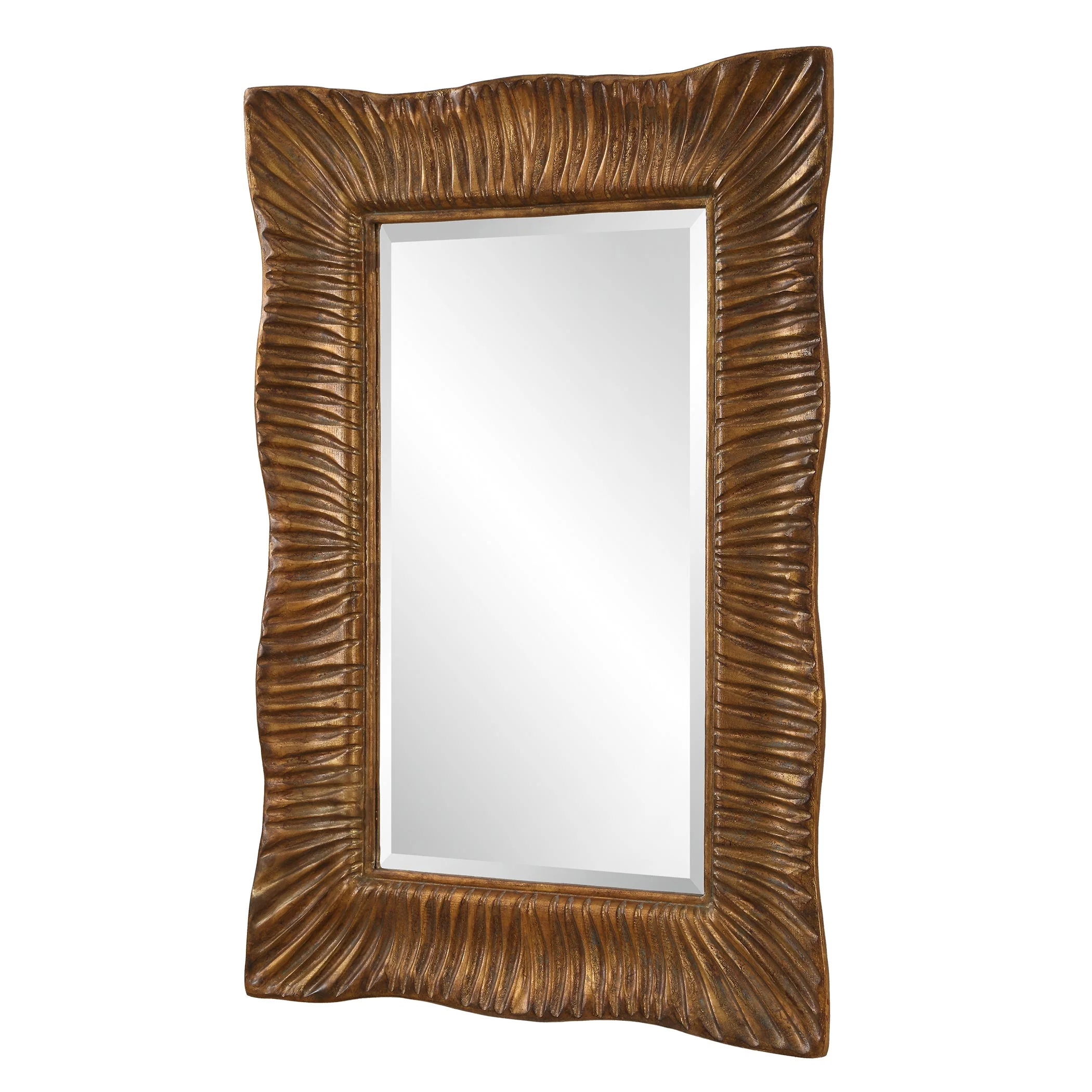 Emerson Scalloped Antique Gold Mirror - Image 6