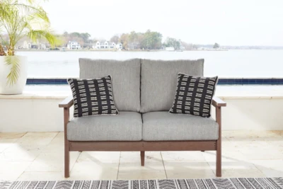 Emmeline Outdoor Loveseat with Cushion - Image 2