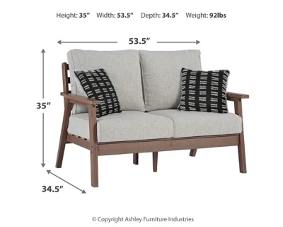 Emmeline Outdoor Loveseat with Cushion - Image 4