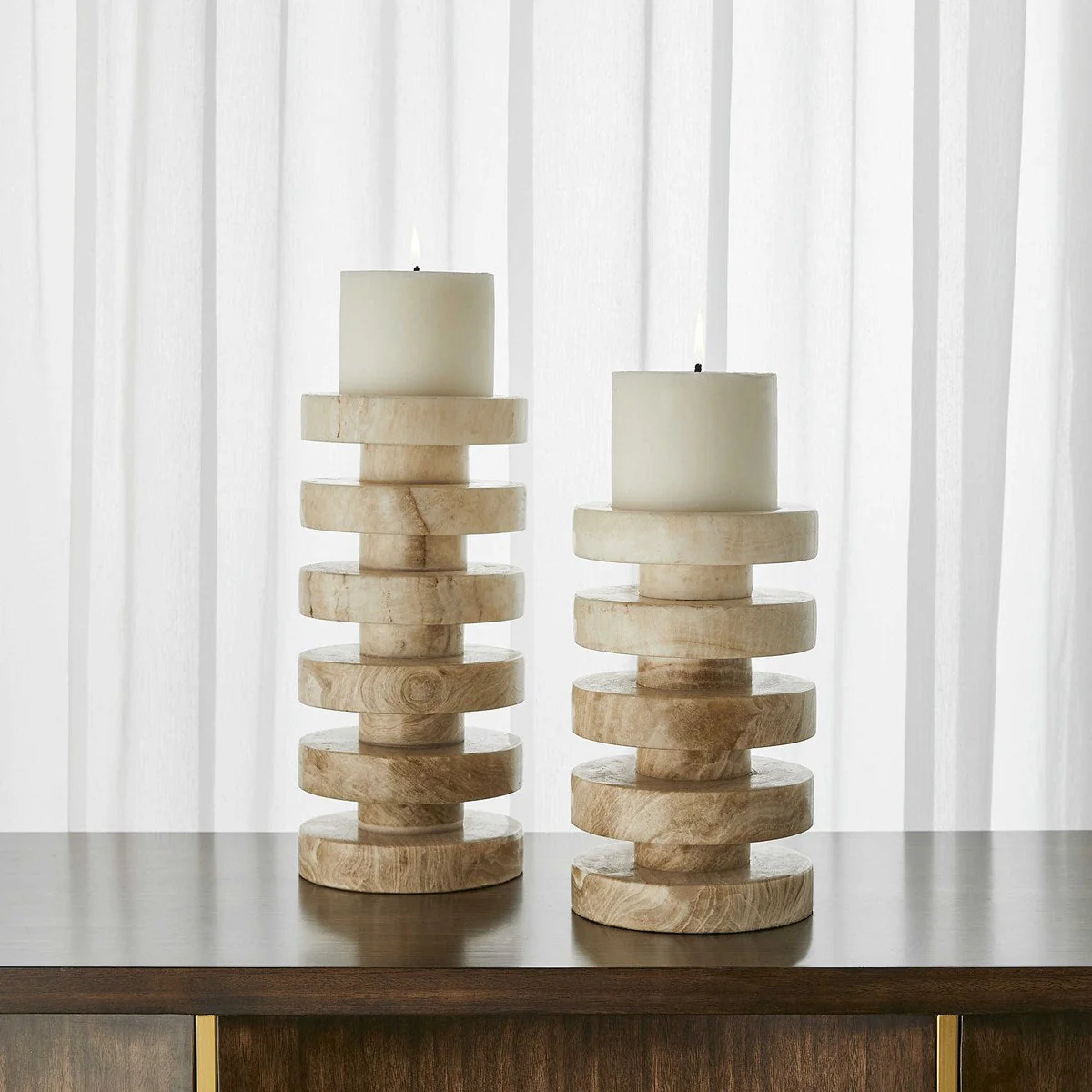 Emora Pillar Candleholders, S/2 - Image 2