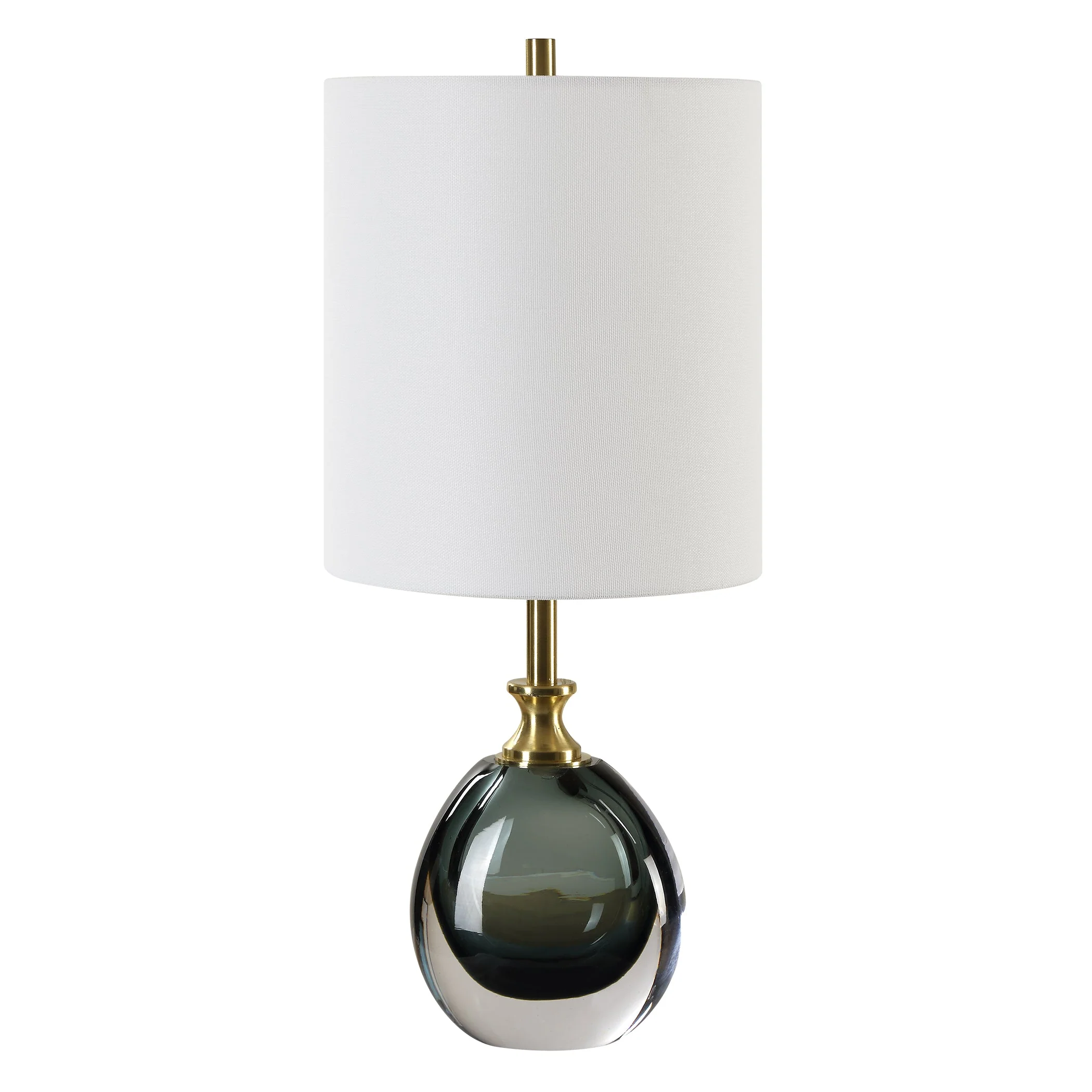 Enigma Teal Blue Glass Buffet Lamp - Image 4