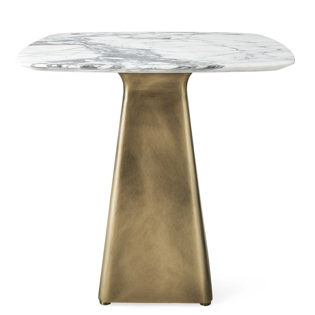 Equilateral Side Table - Marble/Brass - Image 2