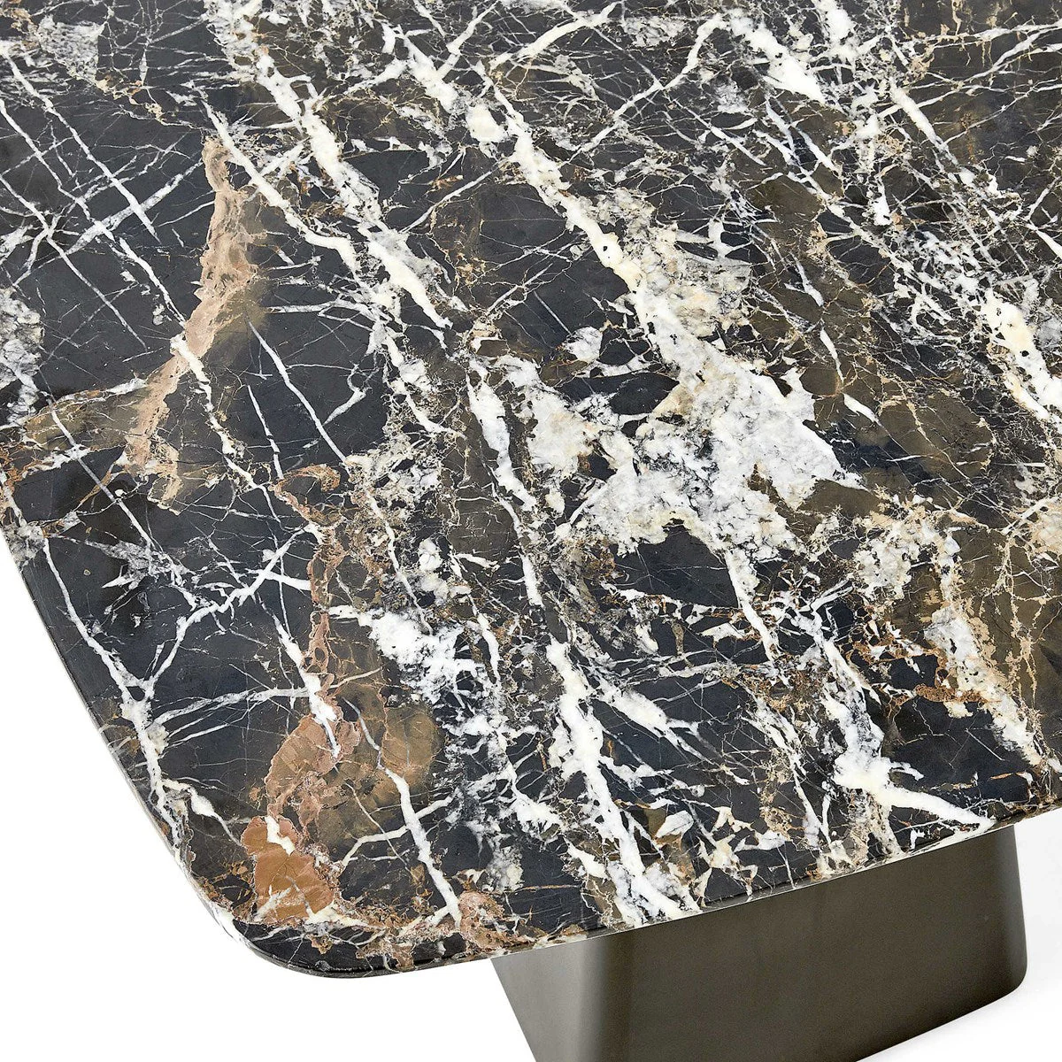 Equilateral Side Table - Marble/Bronze - Image 3