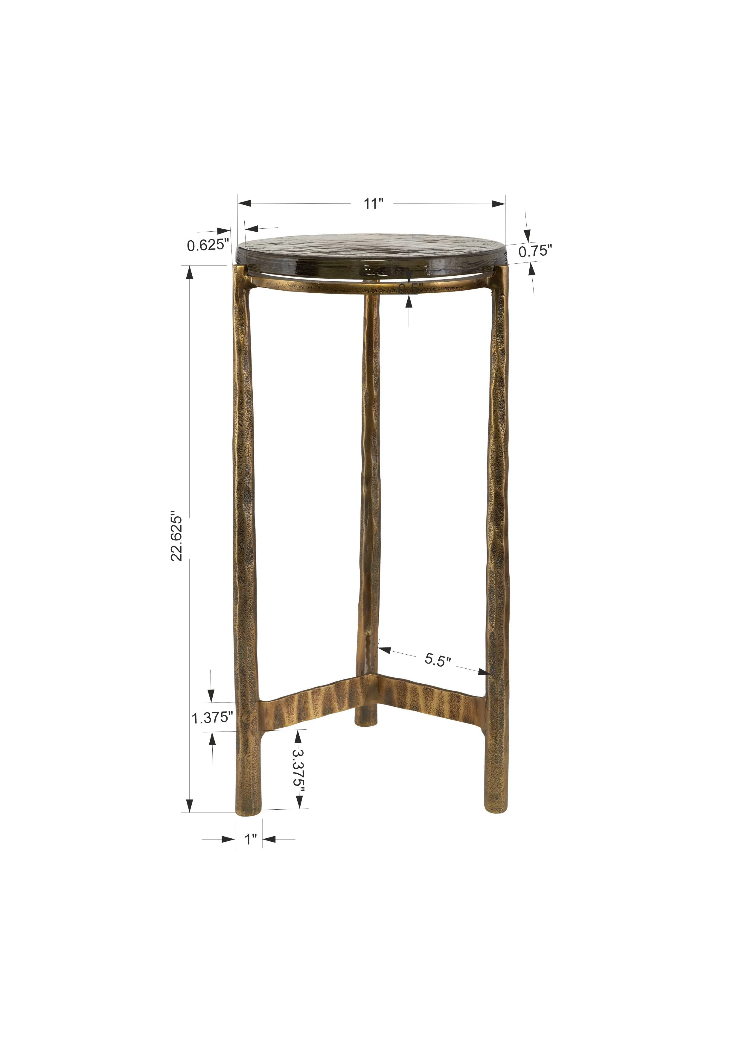 Eternity Accent Table, Brass - Image 6