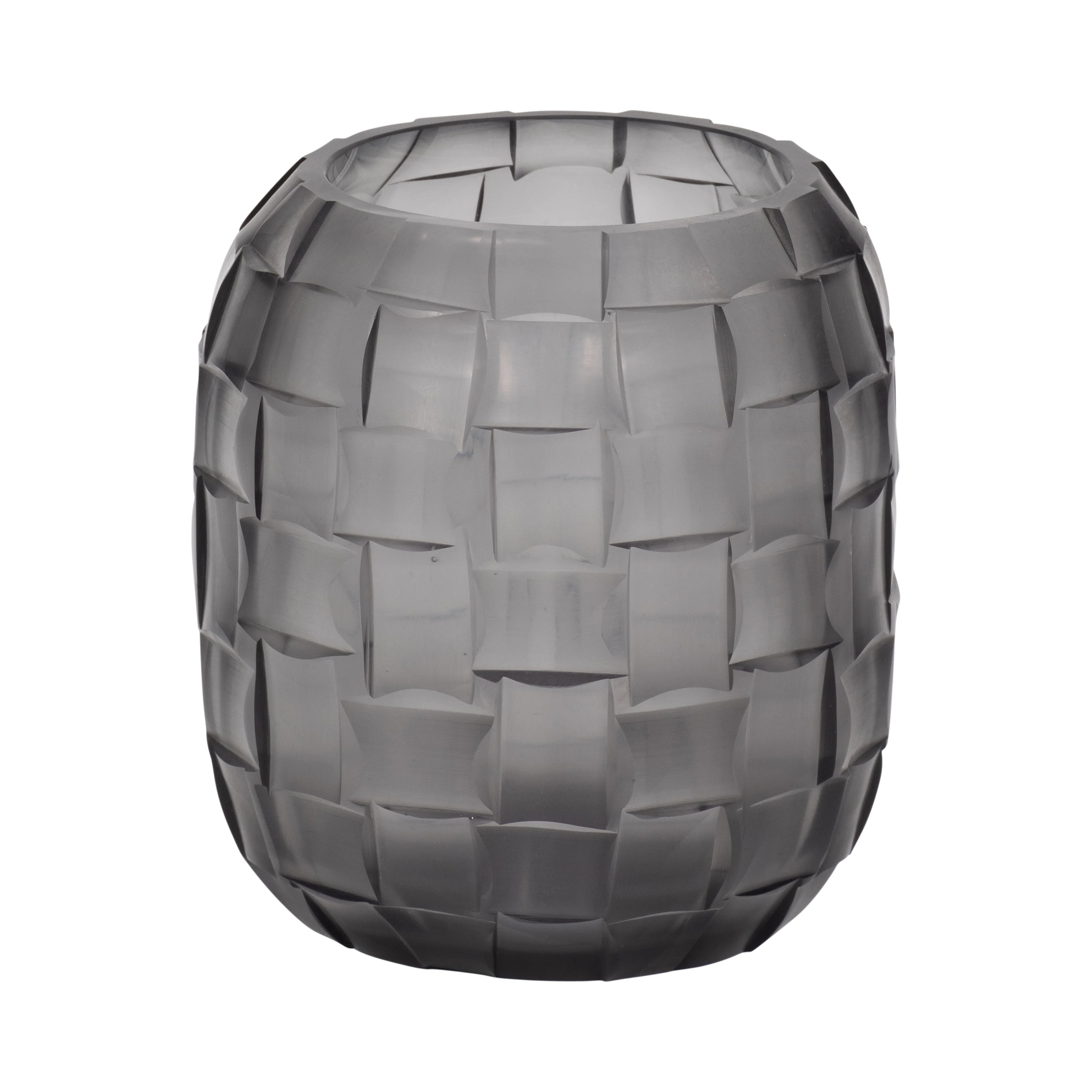 EV19116-01 GLASS, 13"H MOSAIC VASE, BLUE( Sagebrook Home )