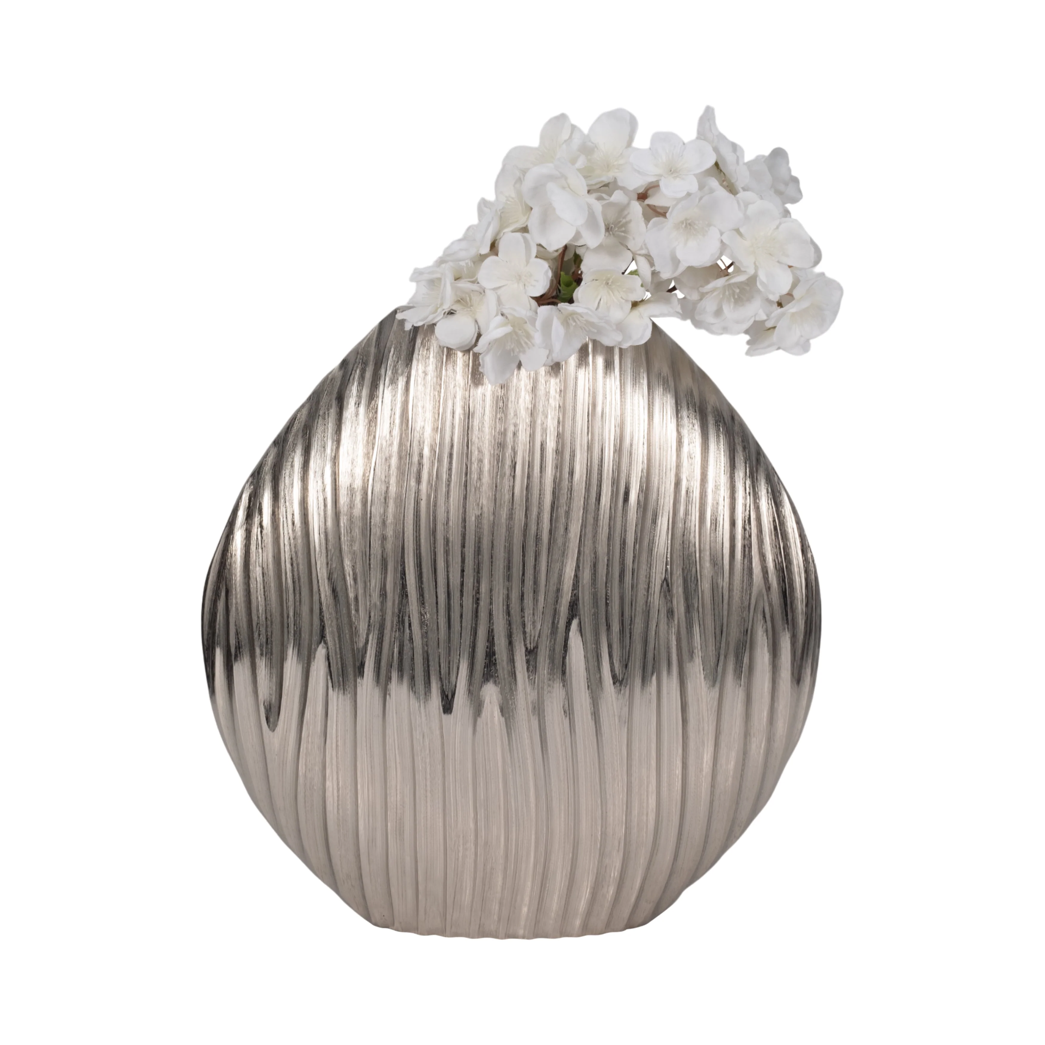 EV19178-02 |Metal, 13" Forli Medium Silver Vase - Image 11