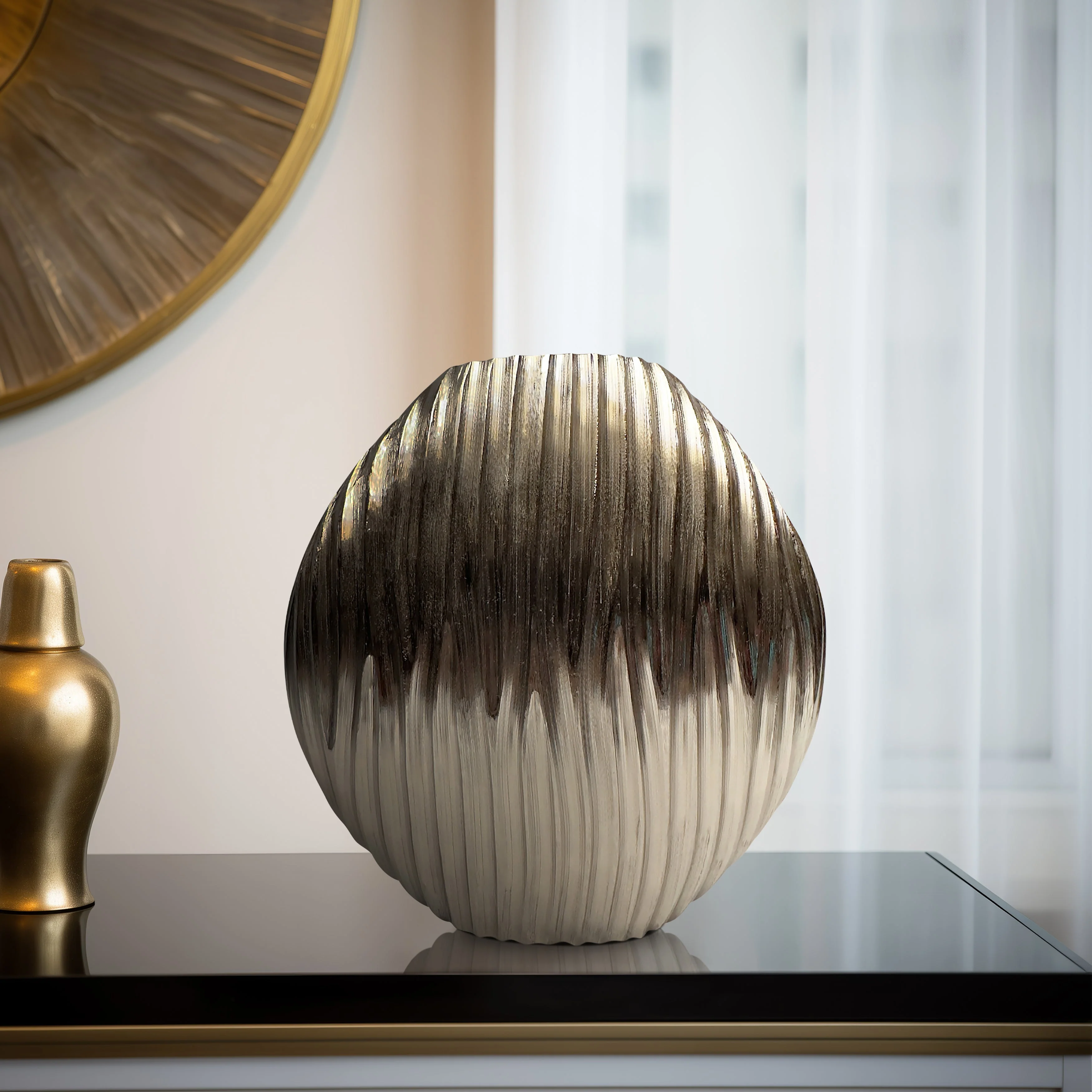 EV19178-02 |Metal, 13" Forli Medium Silver Vase - Image 18