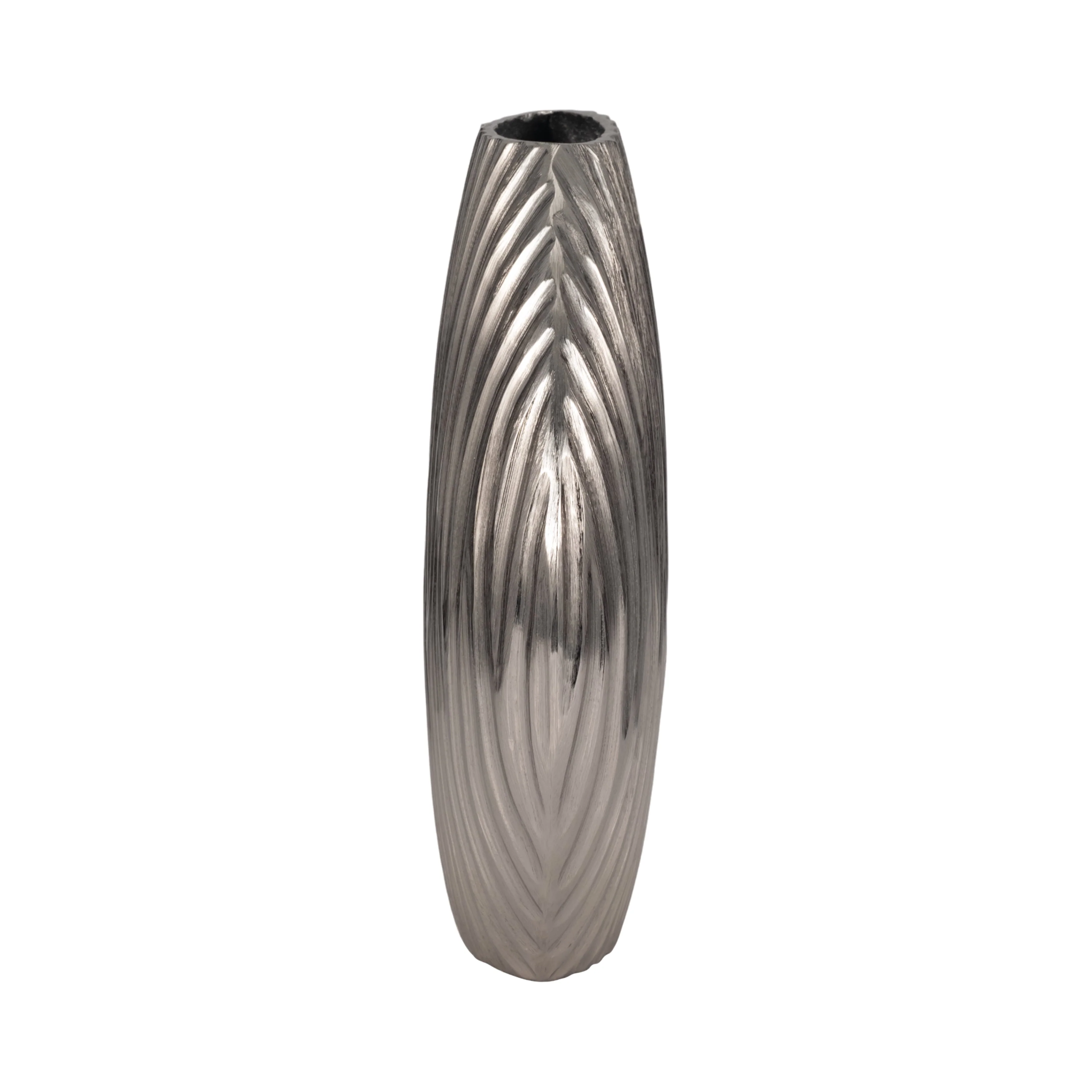 EV19178-02 |Metal, 13" Forli Medium Silver Vase - Image 4