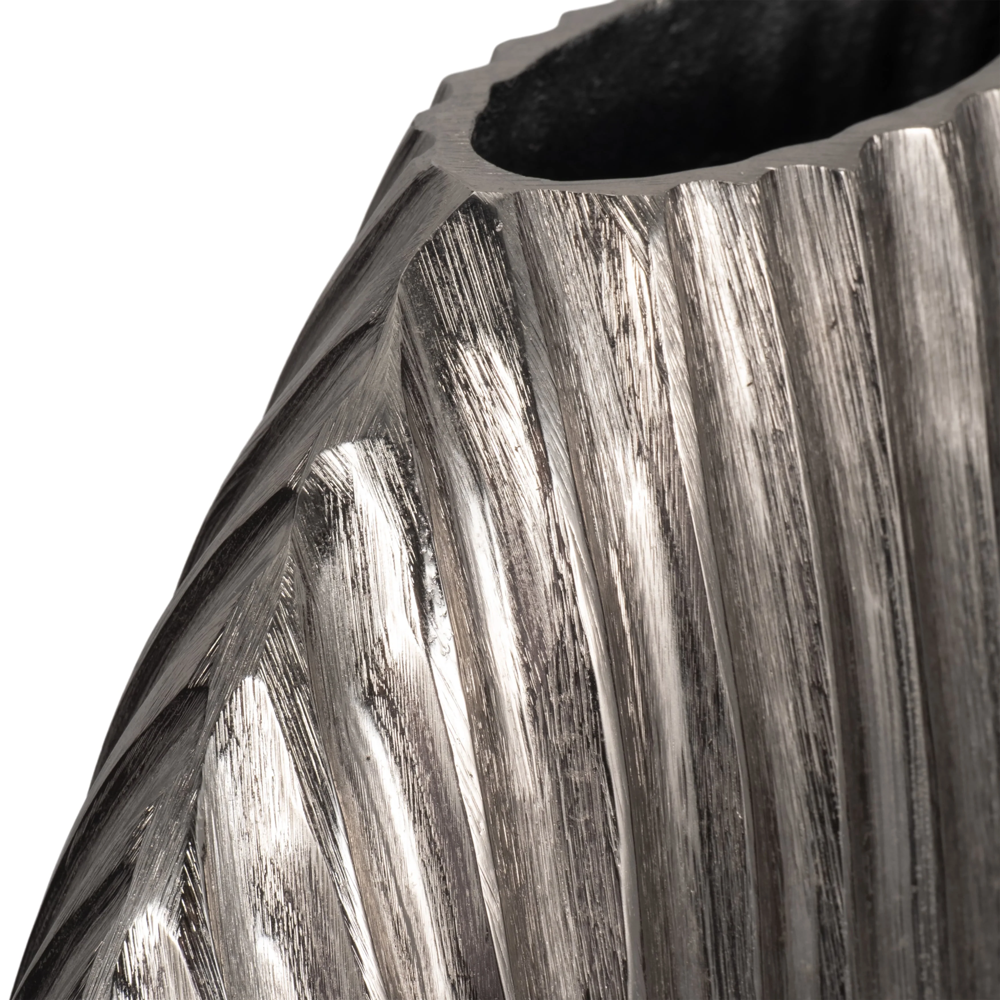 EV19178-02 |Metal, 13" Forli Medium Silver Vase - Image 5