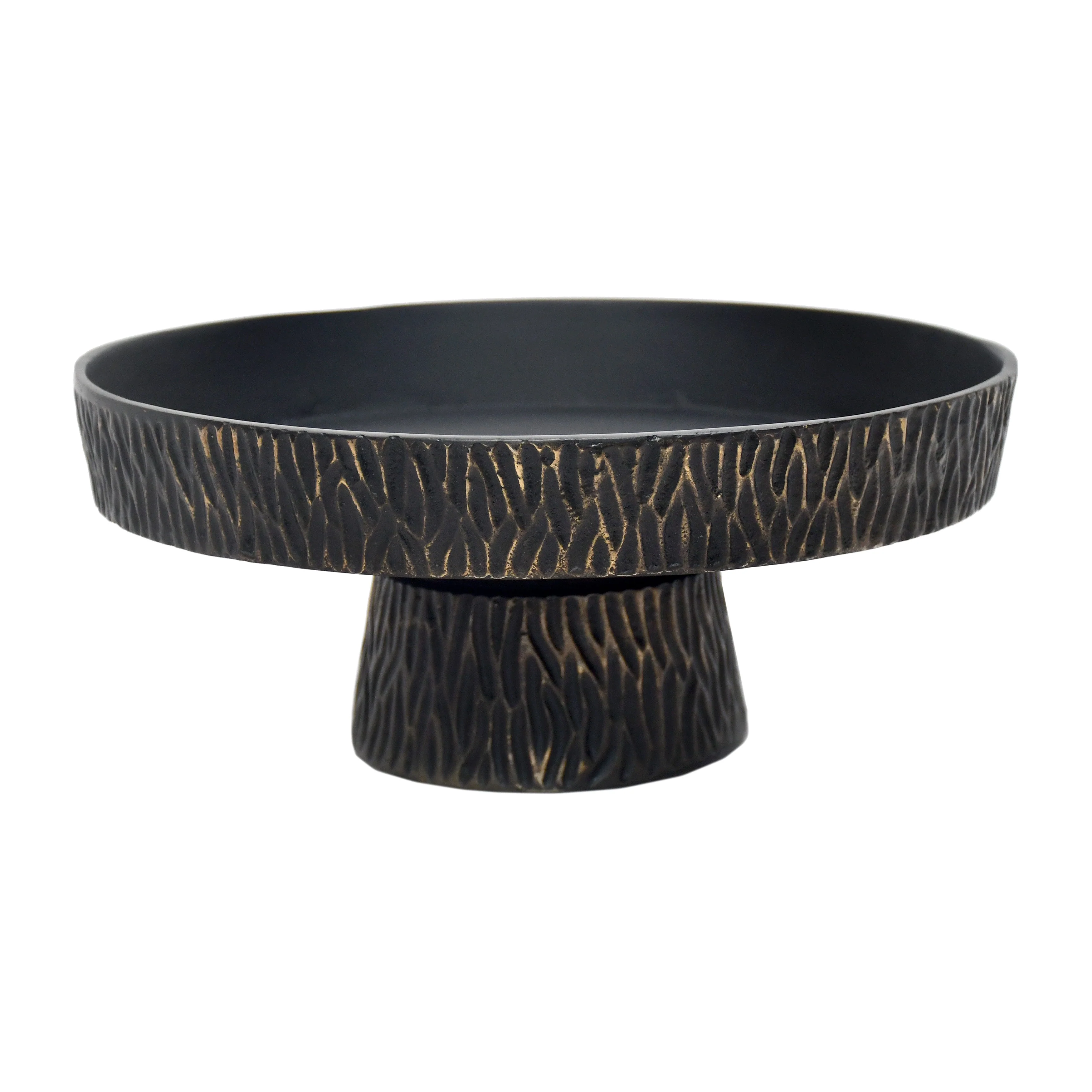 EV19193 |14" Cali Metal Pedestal Tray, Black