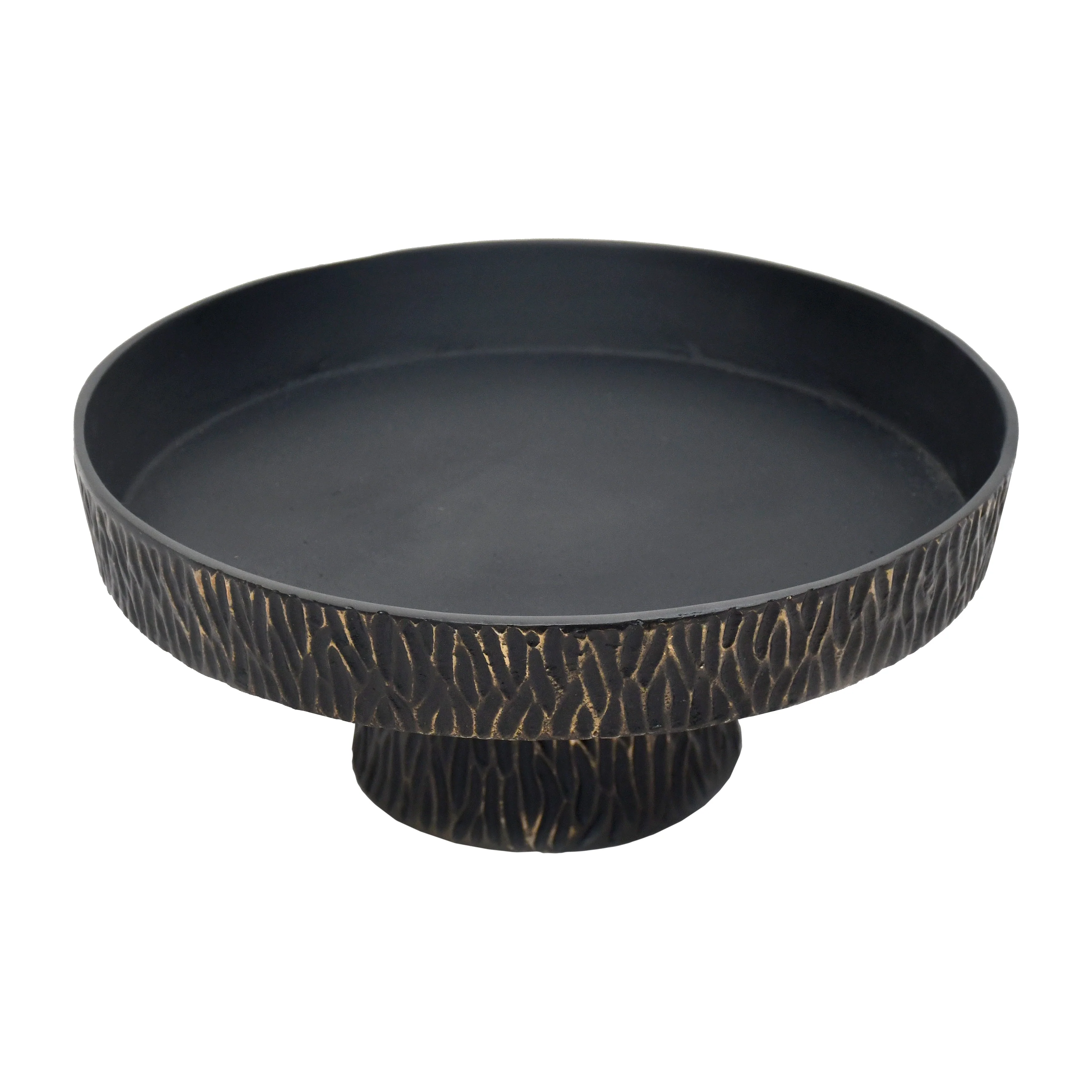 EV19193 |14" Cali Metal Pedestal Tray, Black - Image 6