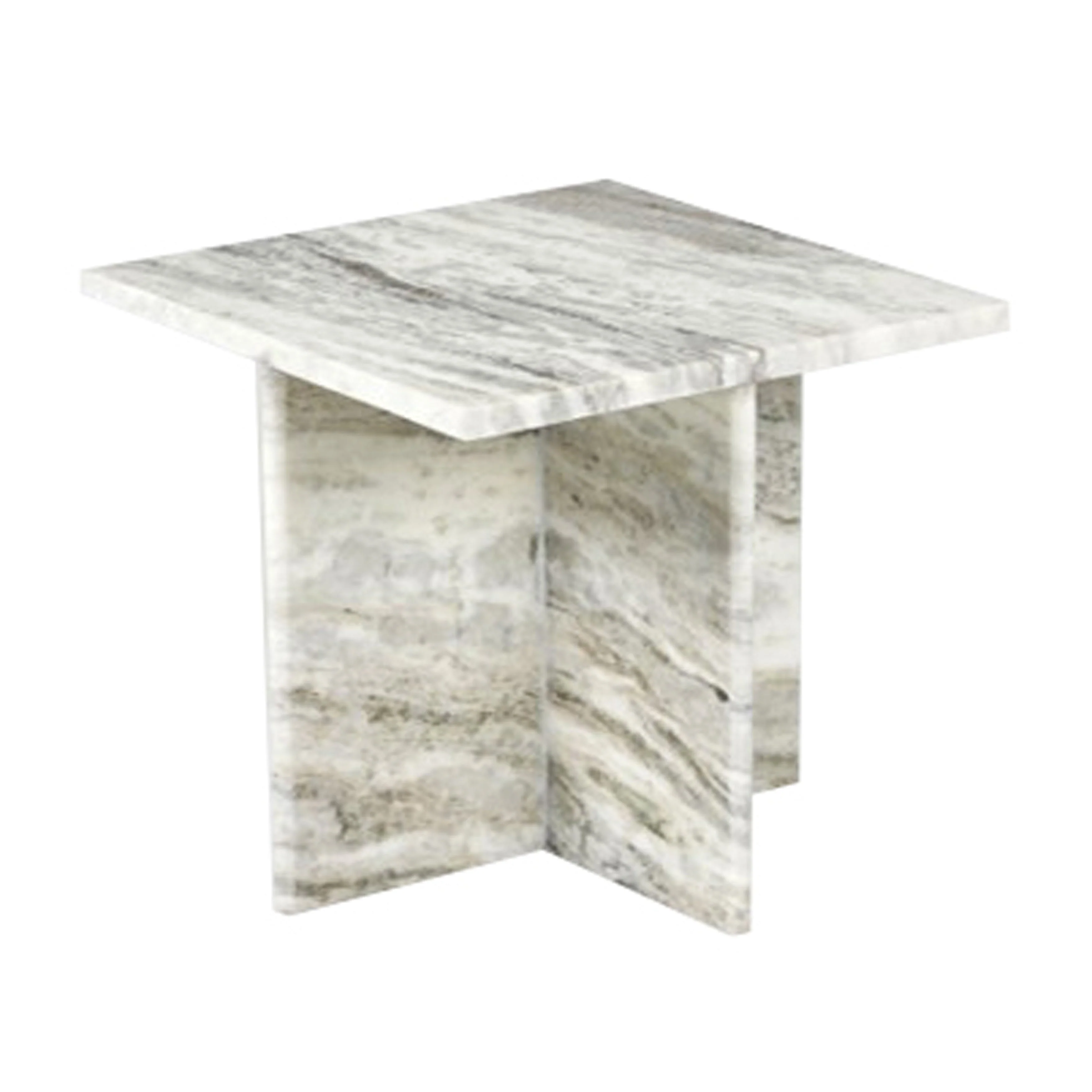 EV19322-02  22" BELLISO LARGE ROUNDED MARBLE TABLE, BROWN( Sagebrook Home  ) - Image 2