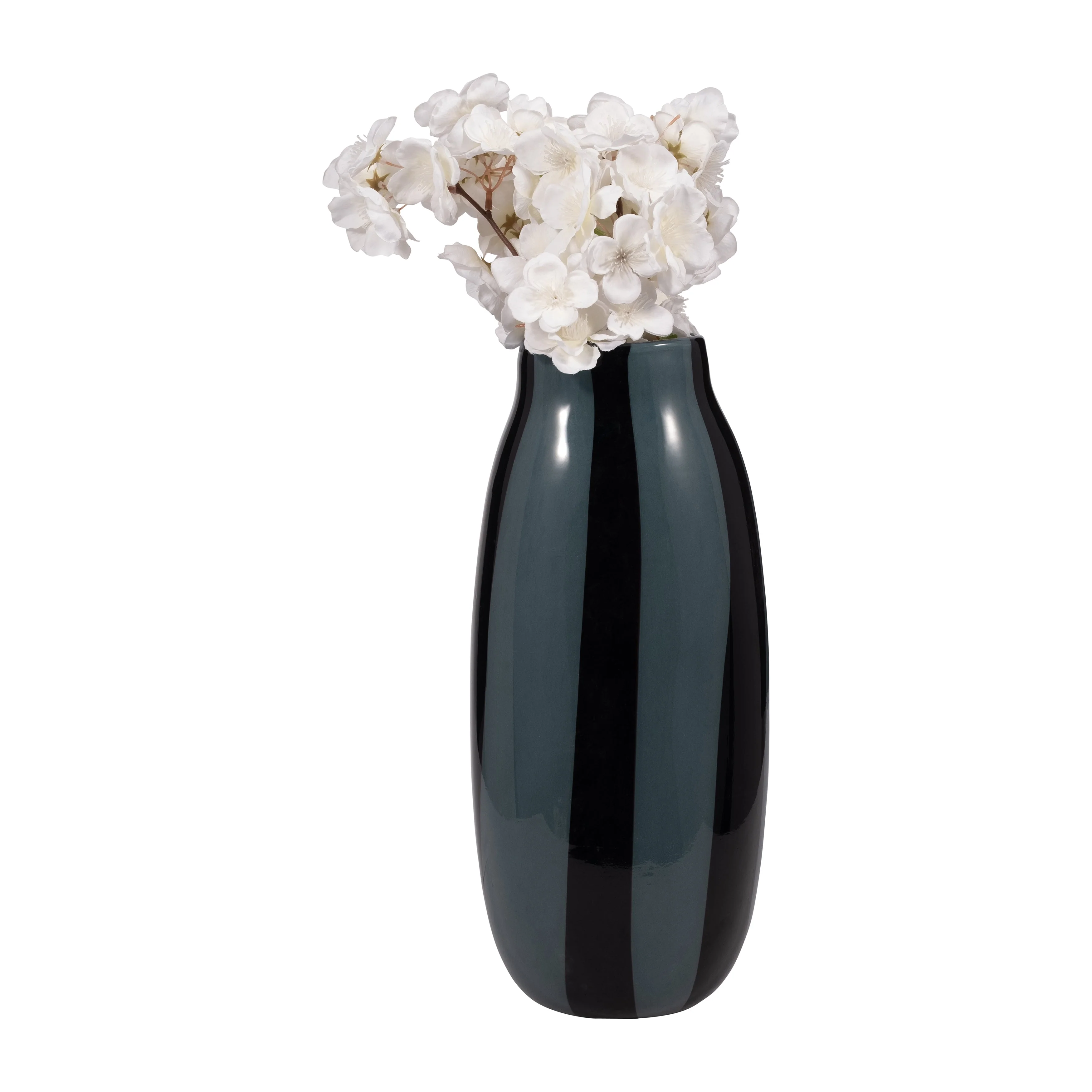 EV19436-02  10" CAHAN SMALL BLACK STRIPED VASE( Sagebrook Home  ) - Image 2