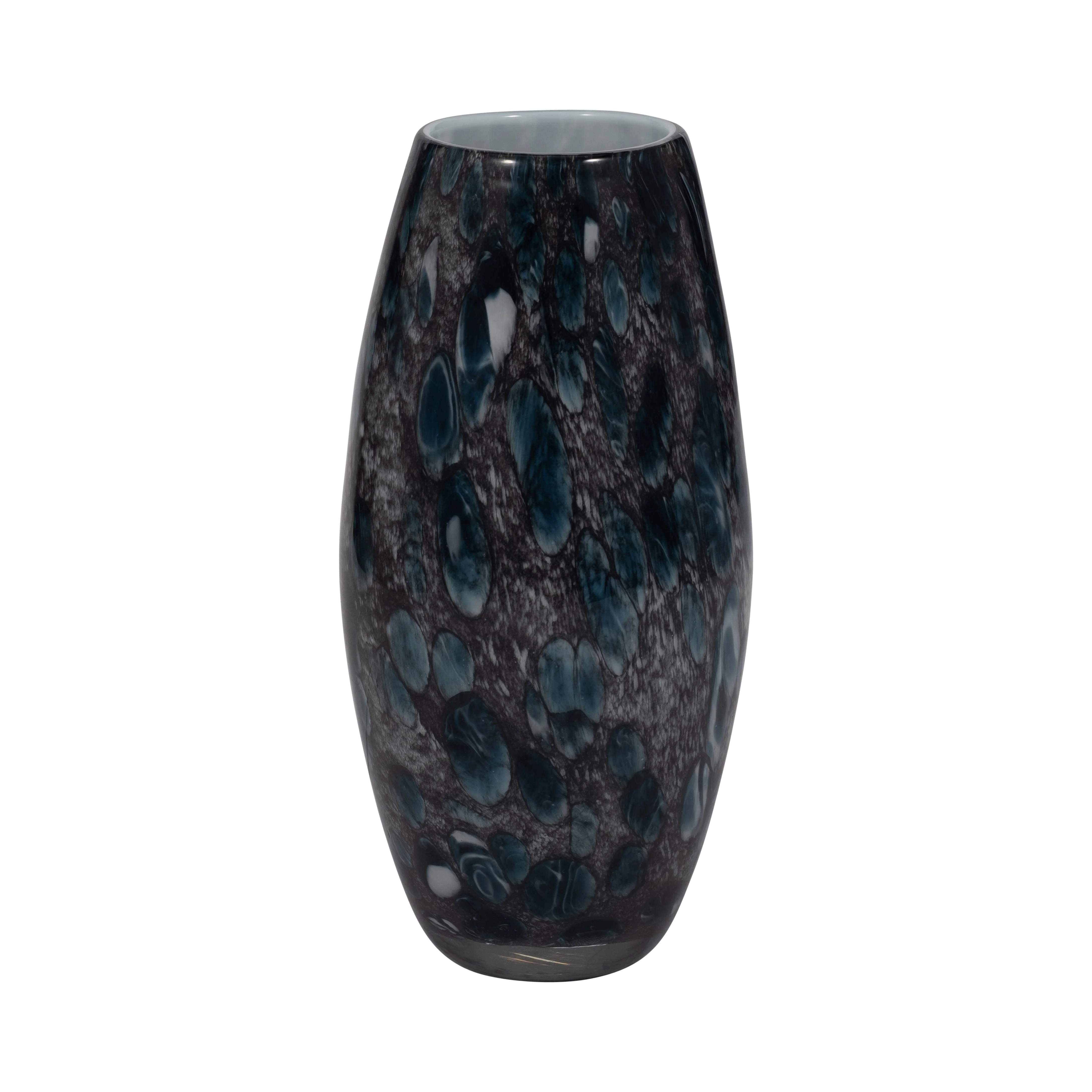 EV19442-02  11" AMALDA LARGE BLUE GLASS VASE( Sagebrook Home  ) - Image 6