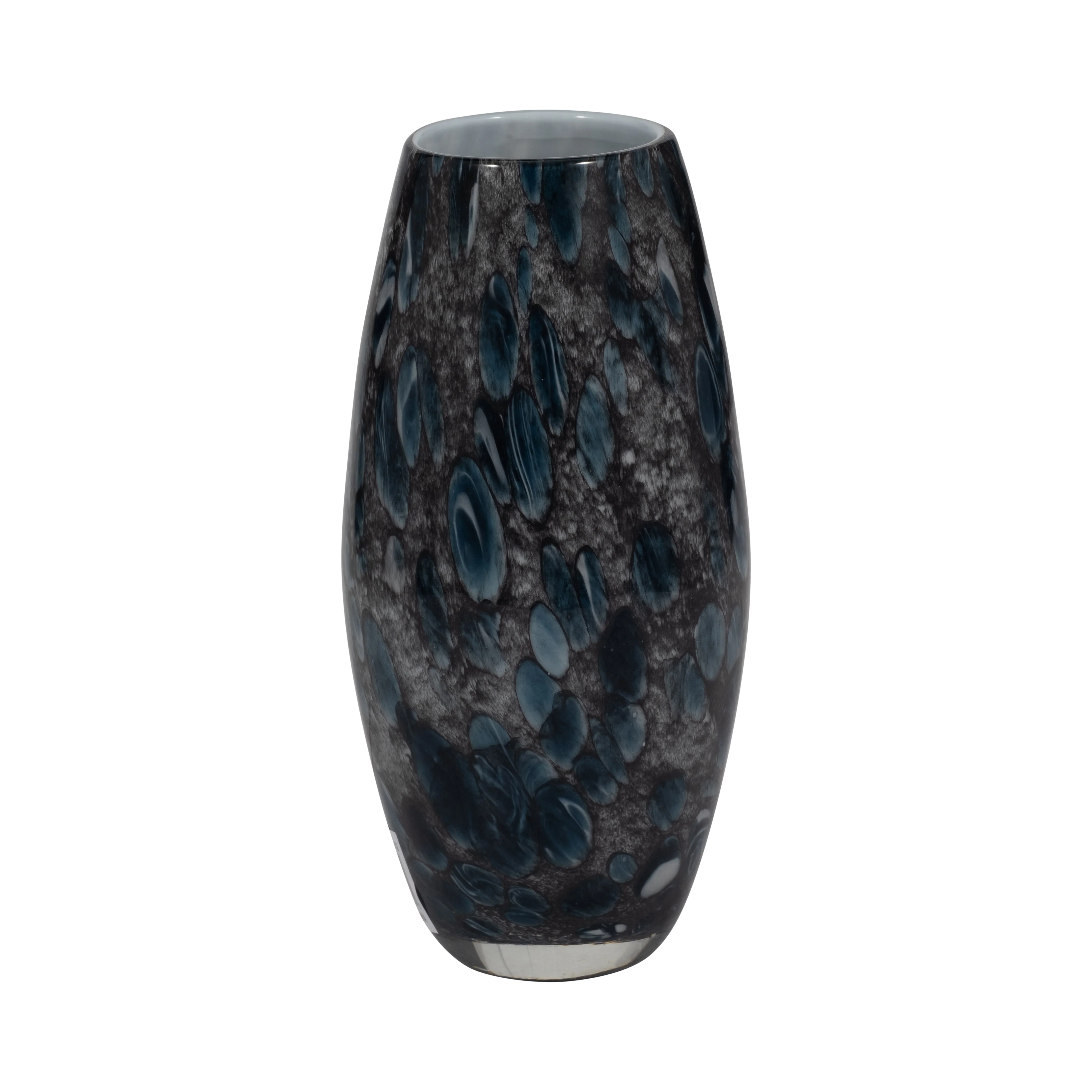 EV19442-02  11" AMALDA LARGE BLUE GLASS VASE( Sagebrook Home  ) - Image 7