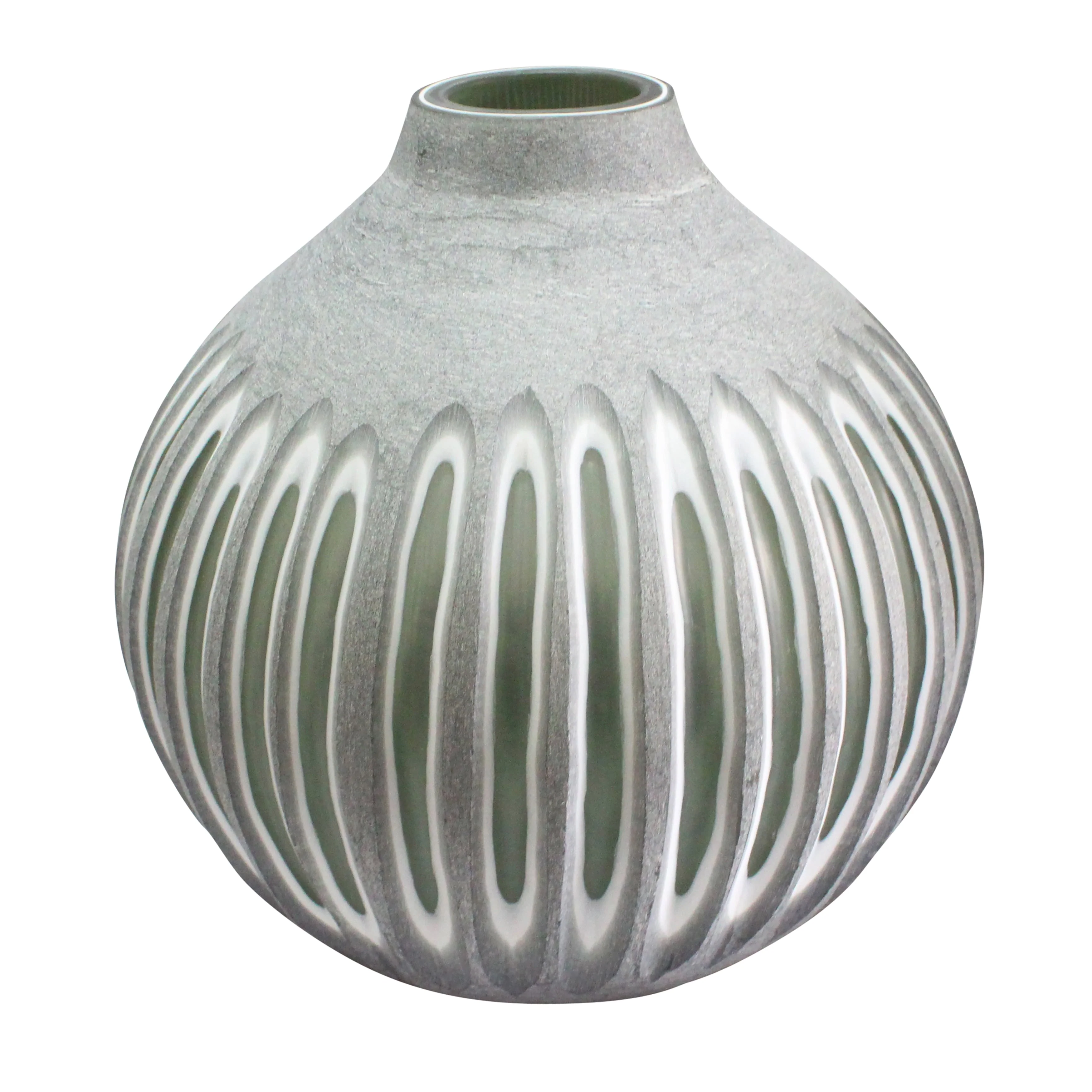 EV19645-02  16" MAUER SLEEK METAL GRAY VASE( Sagebrook Home  ) - Image 2