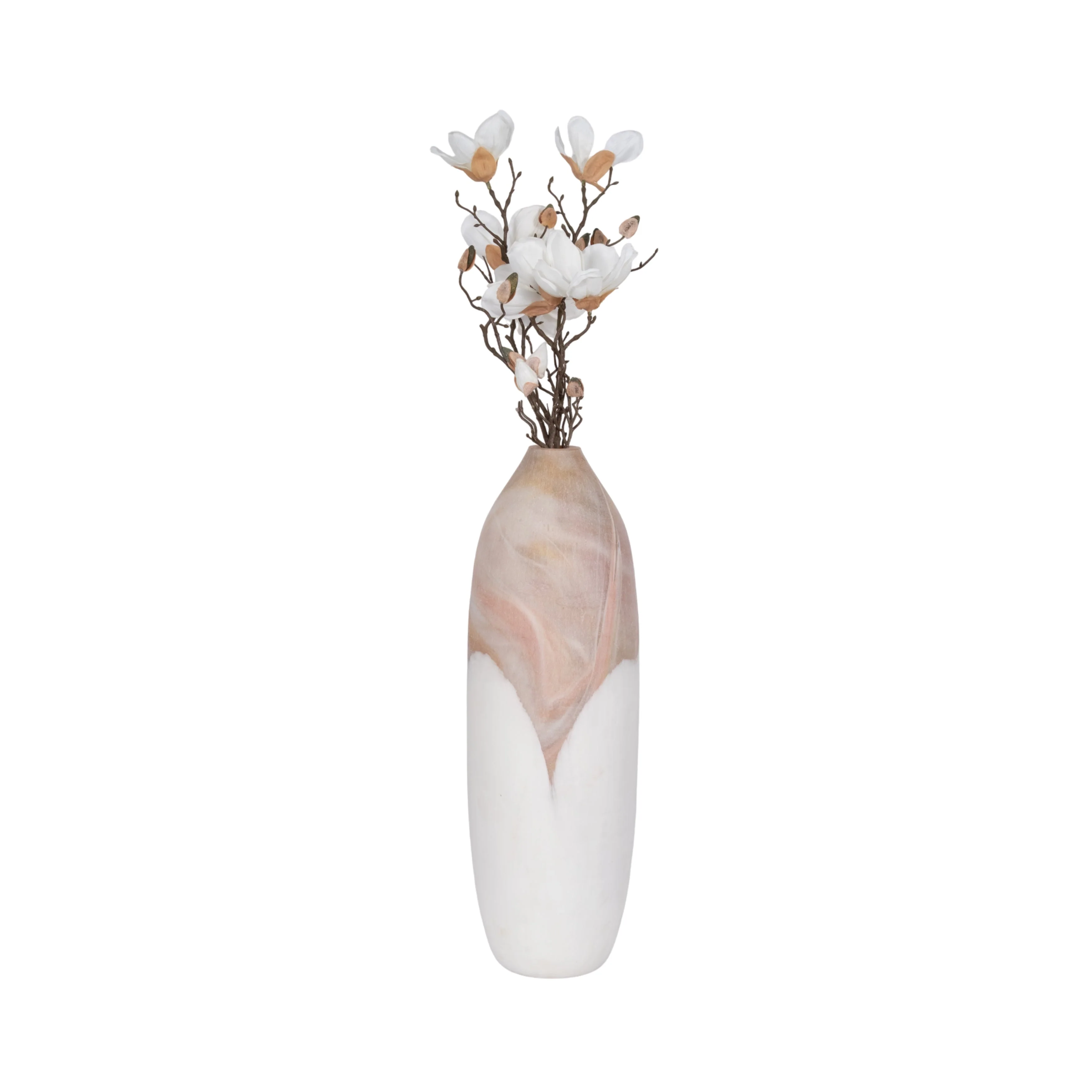 EV19650-03  14" IMMA GREY GLASS VASE( Sagebrook Home  )