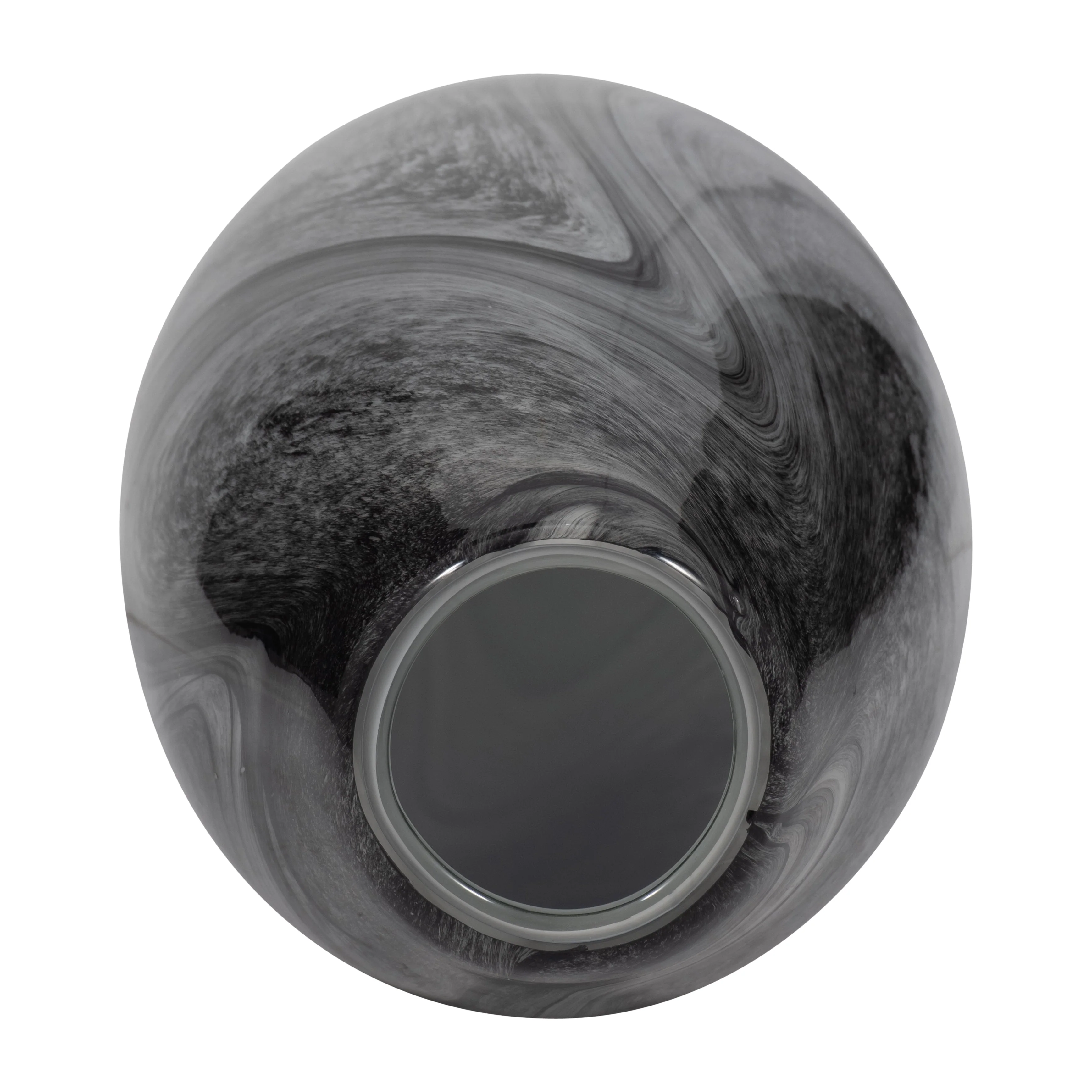EV19692-02 11" VICTORIA LARGE GRAY GLASS VASE( Sagebrook Home ) - Image 5