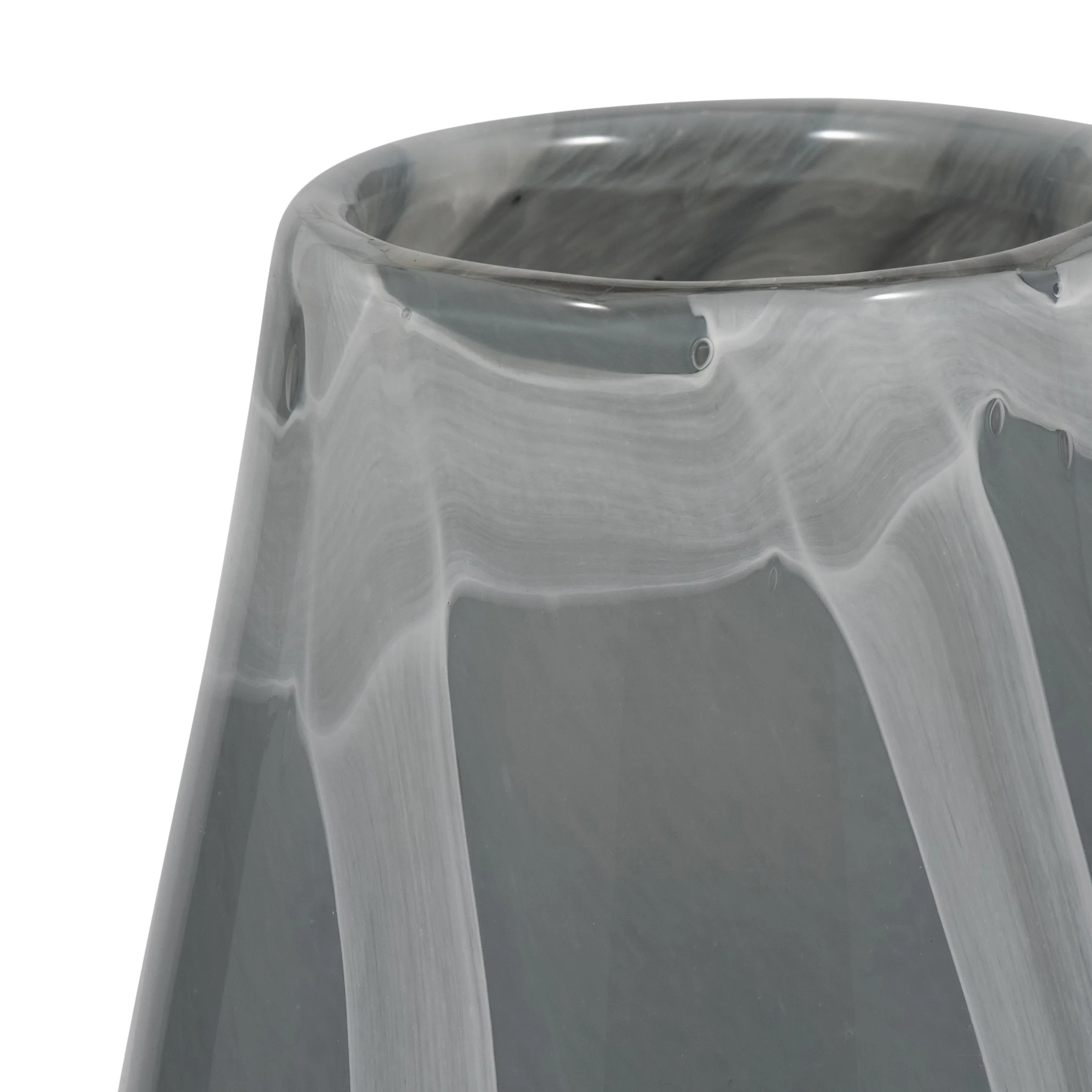 EV19697-02 15" KATRINA GRAY SWIRL MEDIUM GLASS VASE( Sagebrook Home ) - Image 6