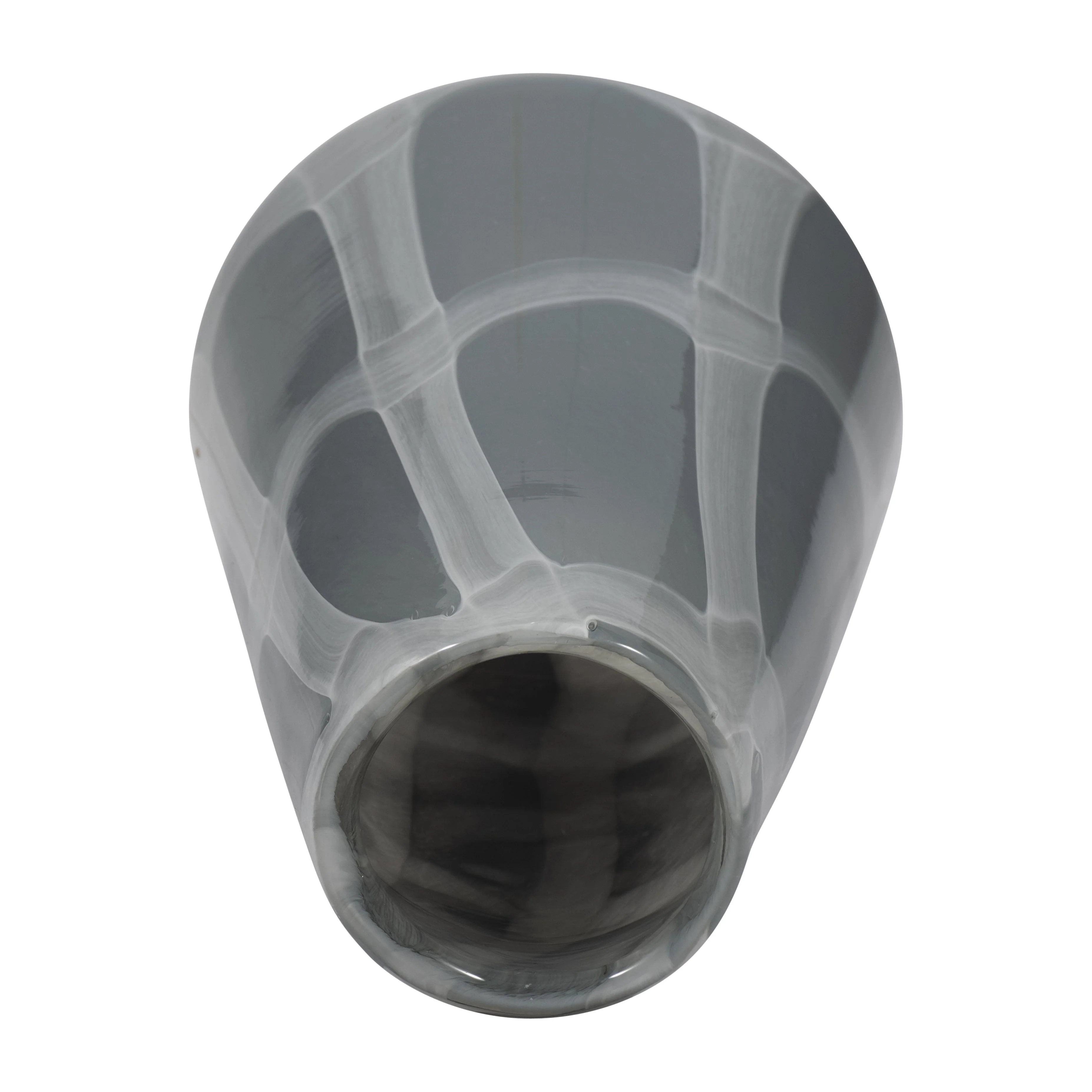 EV19697-02 15" KATRINA GRAY SWIRL MEDIUM GLASS VASE( Sagebrook Home ) - Image 7