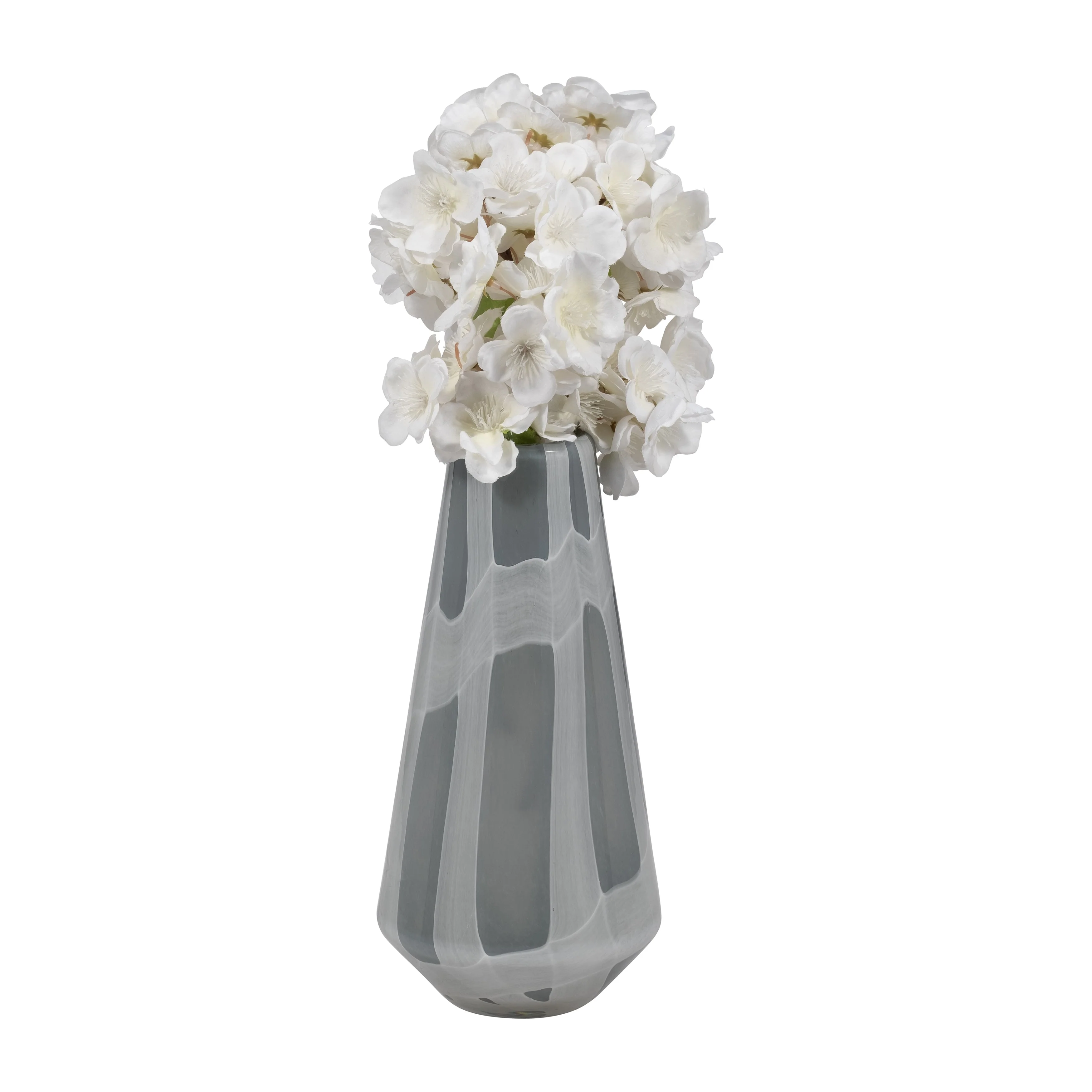 EV19697-03 7" VICTORIA SMALL GRAY GLASS VASE( Sagebrook Home ) - Image 2