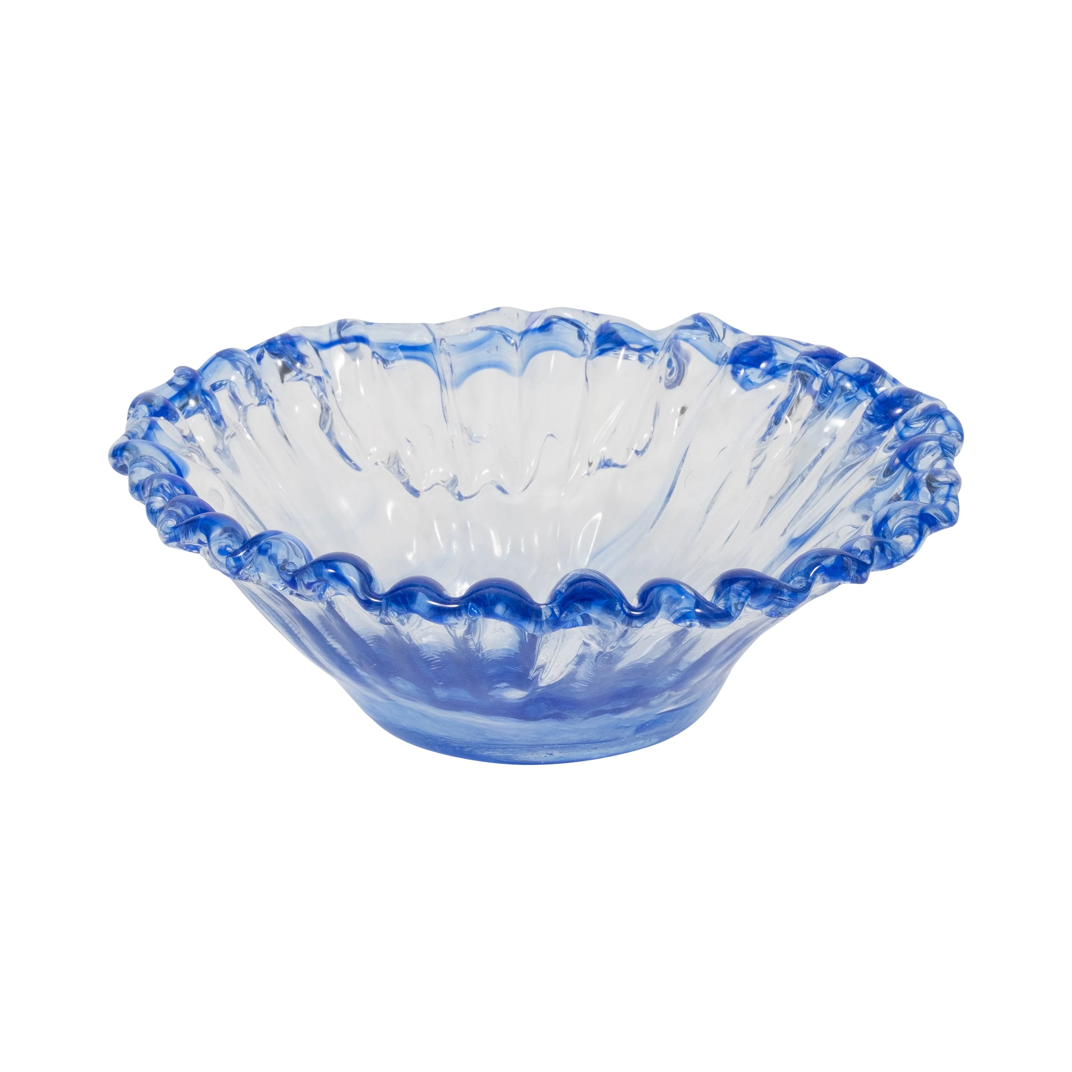 EV19699-01  8" AMALDA SMALL BLUE GLASS VASE( Sagebrook Home  ) - Image 3