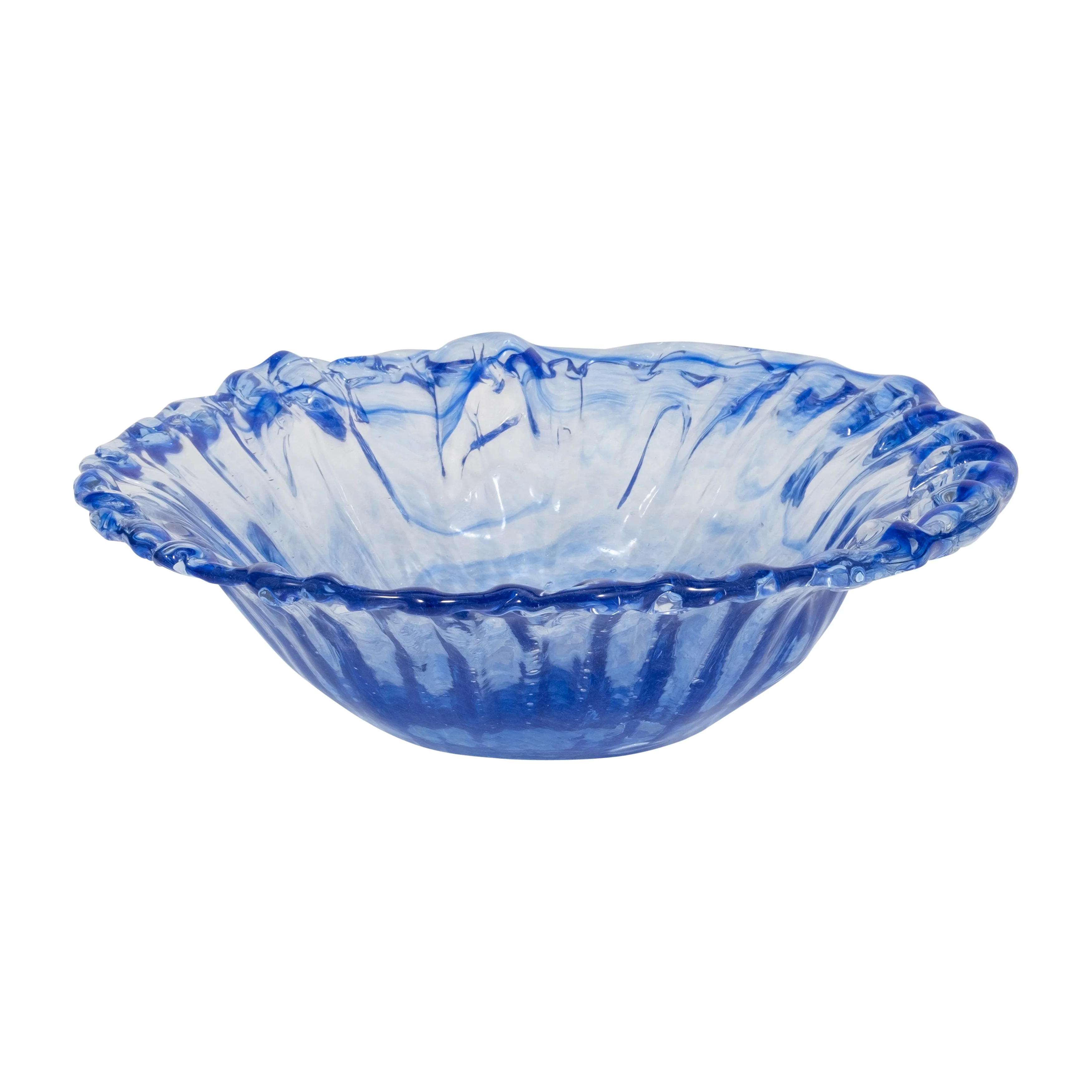 EV19699-02 9" AMALDA MEDIUM BLUE GLASS VASE( Sagebrook Home )