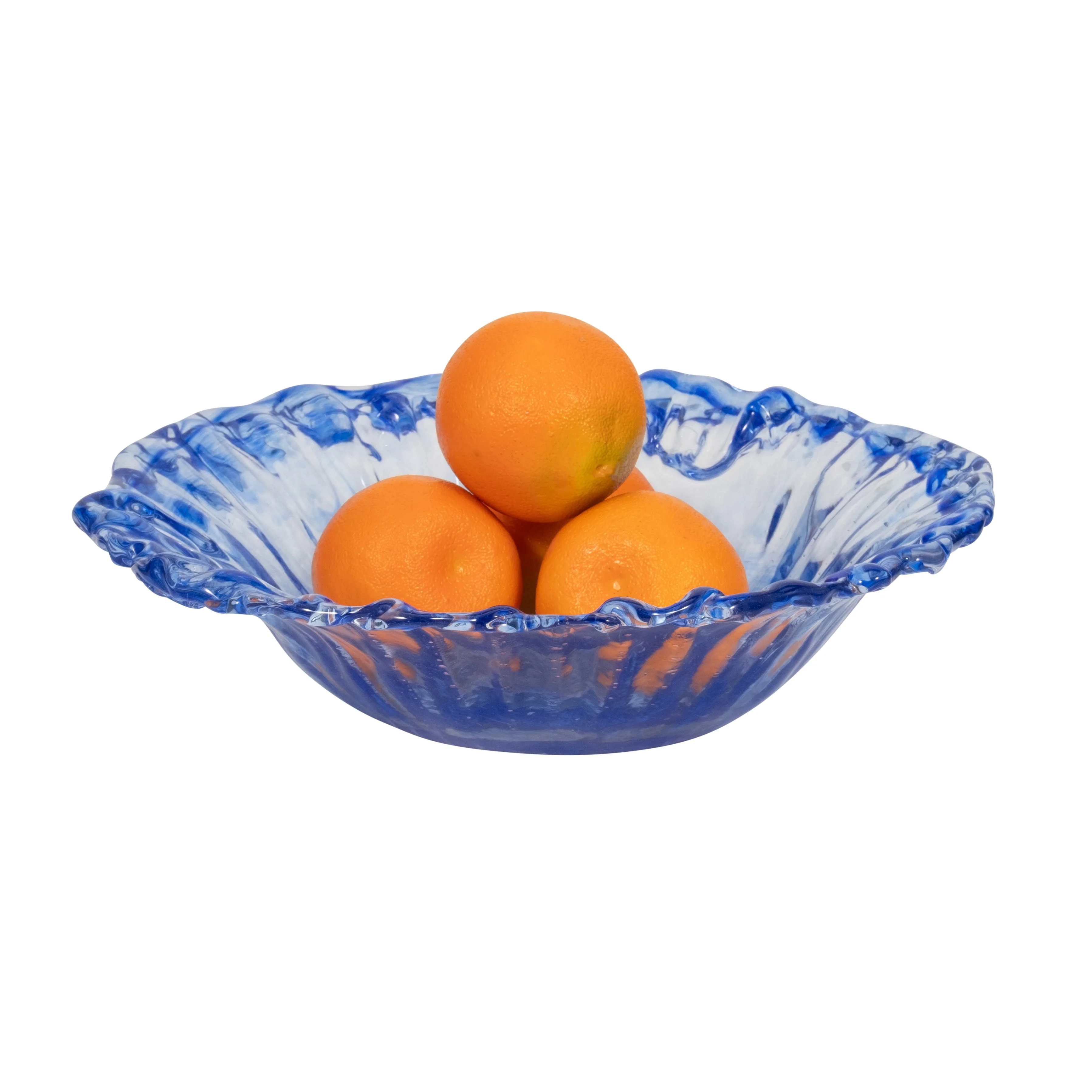 EV19699-02 9" AMALDA MEDIUM BLUE GLASS VASE( Sagebrook Home ) - Image 5