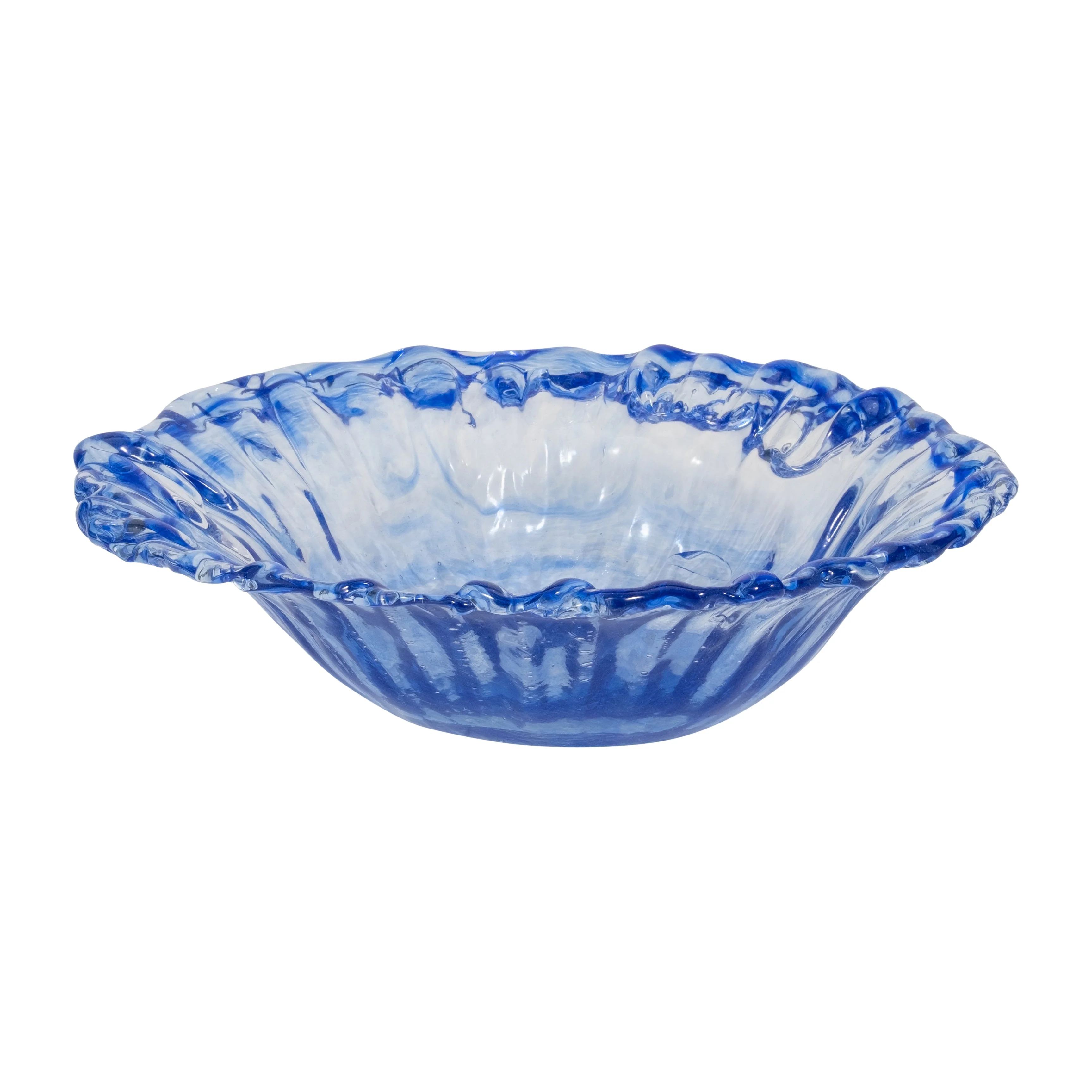 EV19699-02 9" AMALDA MEDIUM BLUE GLASS VASE( Sagebrook Home ) - Image 6