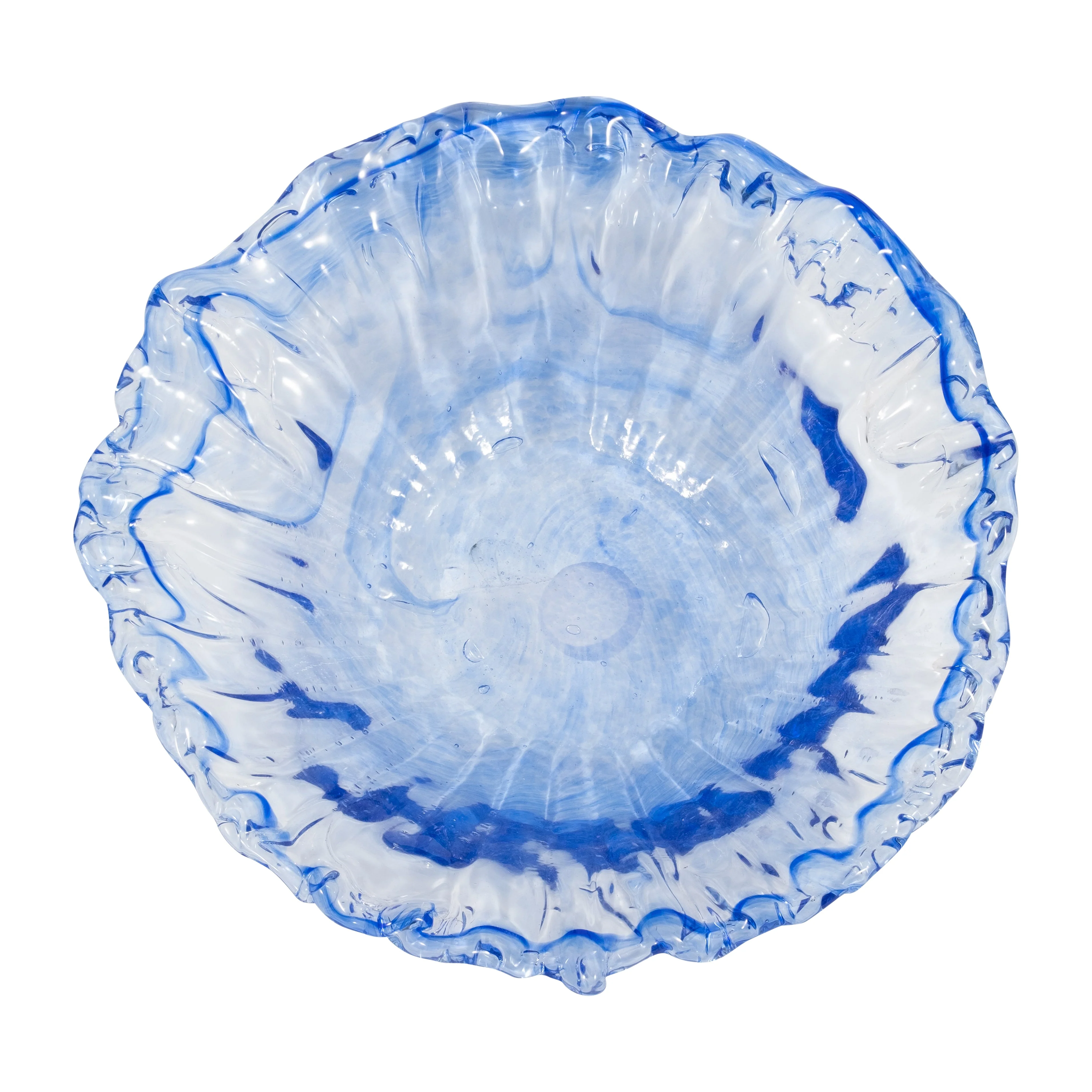 EV19699-02 9" AMALDA MEDIUM BLUE GLASS VASE( Sagebrook Home ) - Image 9