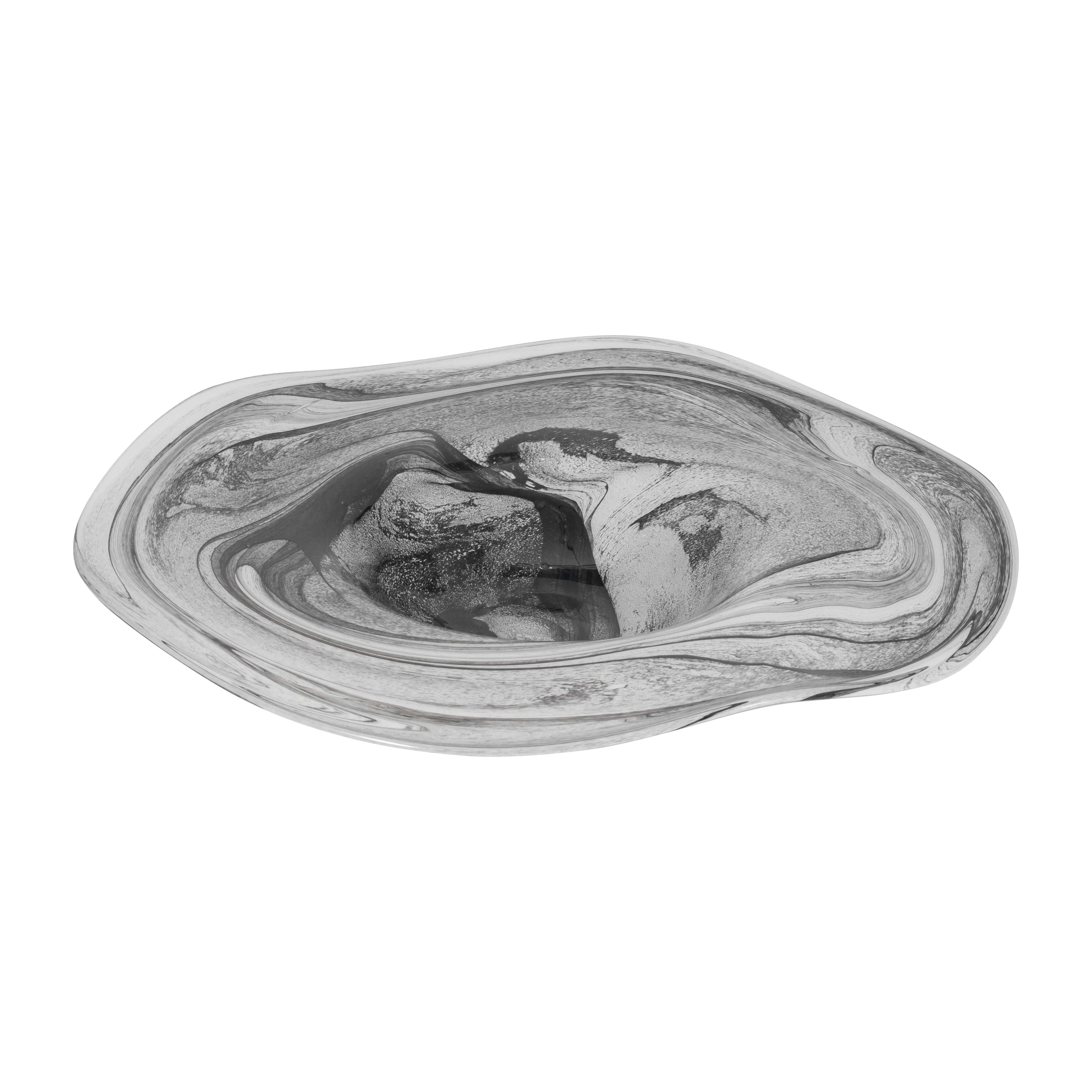 EV19701  20" ABIGAIL LARGE BLUE SWIRL GLASS VASE( Sagebrook Home  ) - Image 5