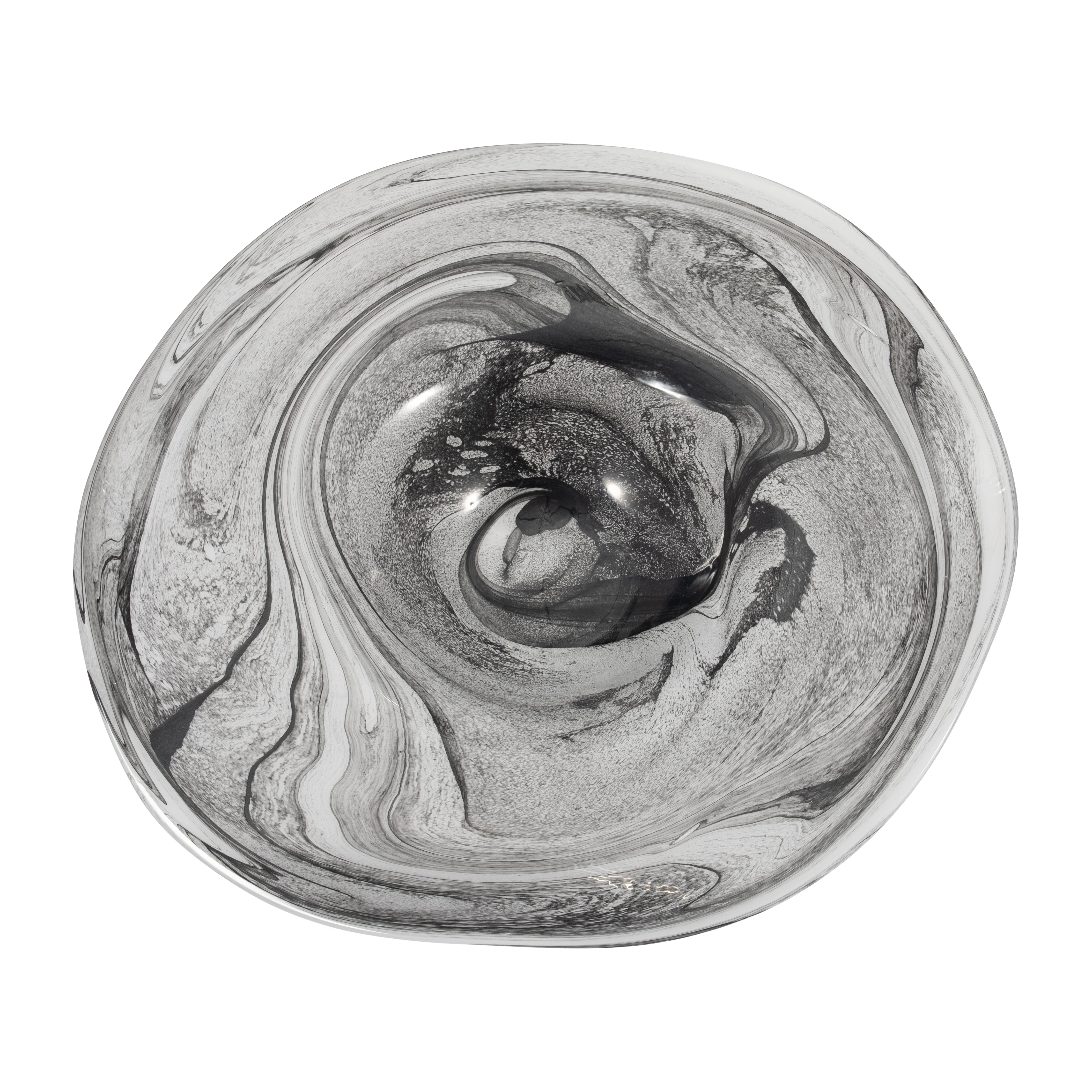 EV19701  20" ABIGAIL LARGE BLUE SWIRL GLASS VASE( Sagebrook Home  ) - Image 8