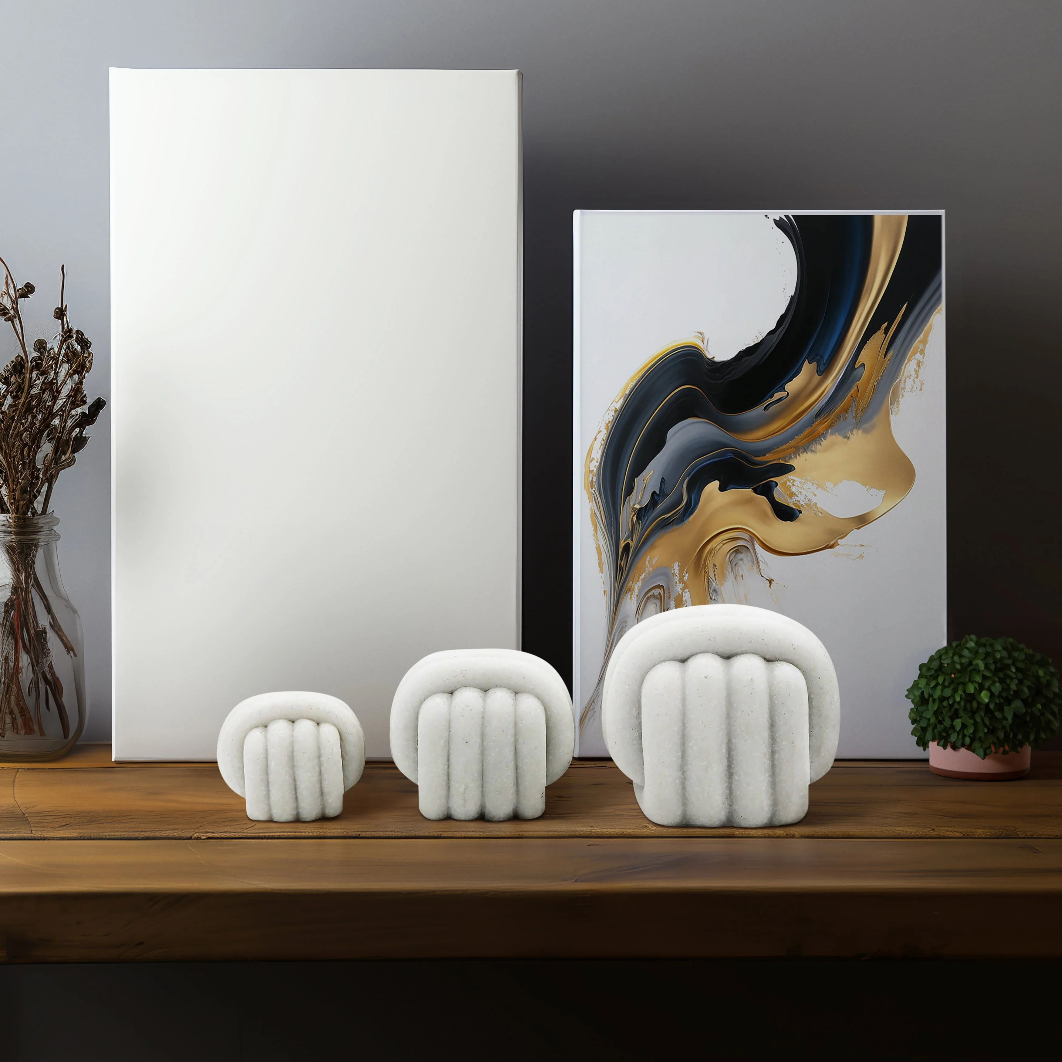 EV19778 21" ELISIA ACRYLIC AND MARBLE ACCENT TABLE( Sagebrook Home ) - Image 4